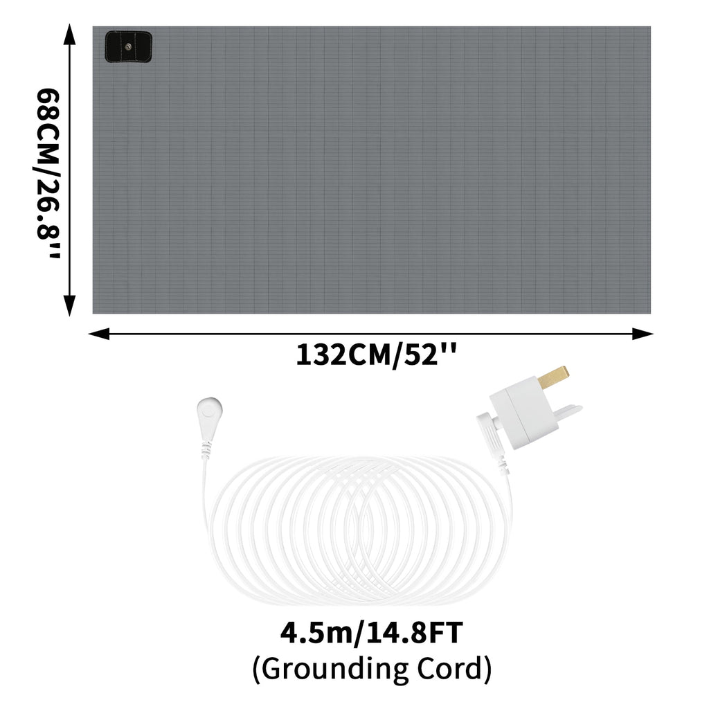 Premium Egyptian Cotton Grounding Sheets for All Mattress Sizes, Grounding Mat for Bed 10% Silver Fiber+90% Organic Cotton Grounding Sheets S... - Breathable Egyptian Cotton Flat & Fitted Sheets Detail