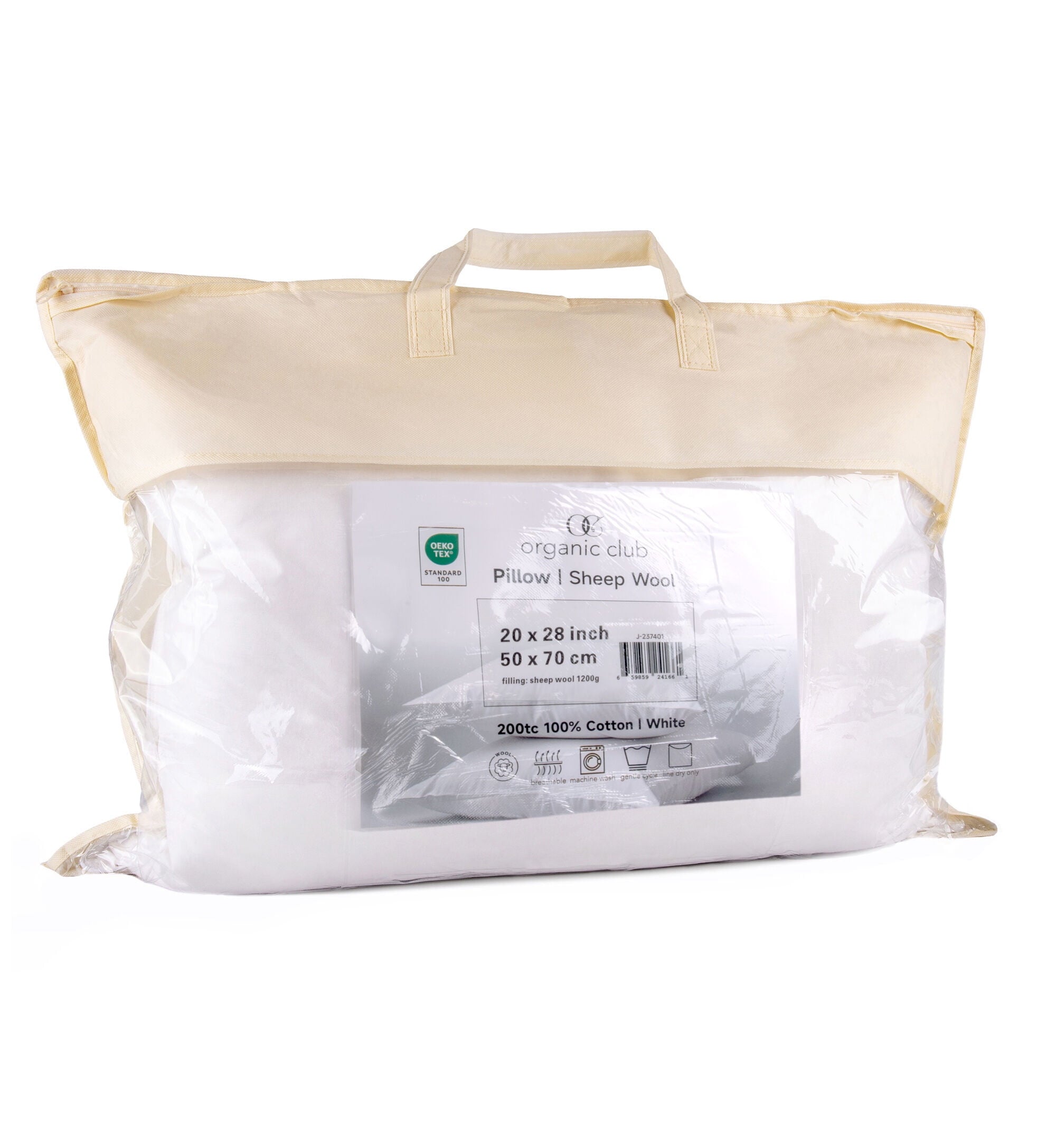 Fluffy Shredded Queen Size Camel Wool-Filled Pillow 20x28" (50x70 cm) Bed Pillow for Sleeping Washable Cotton Pillow for Bed, 1 Count... - Ergonomic Memory Foam Pillow for Neck Pain Support Detail