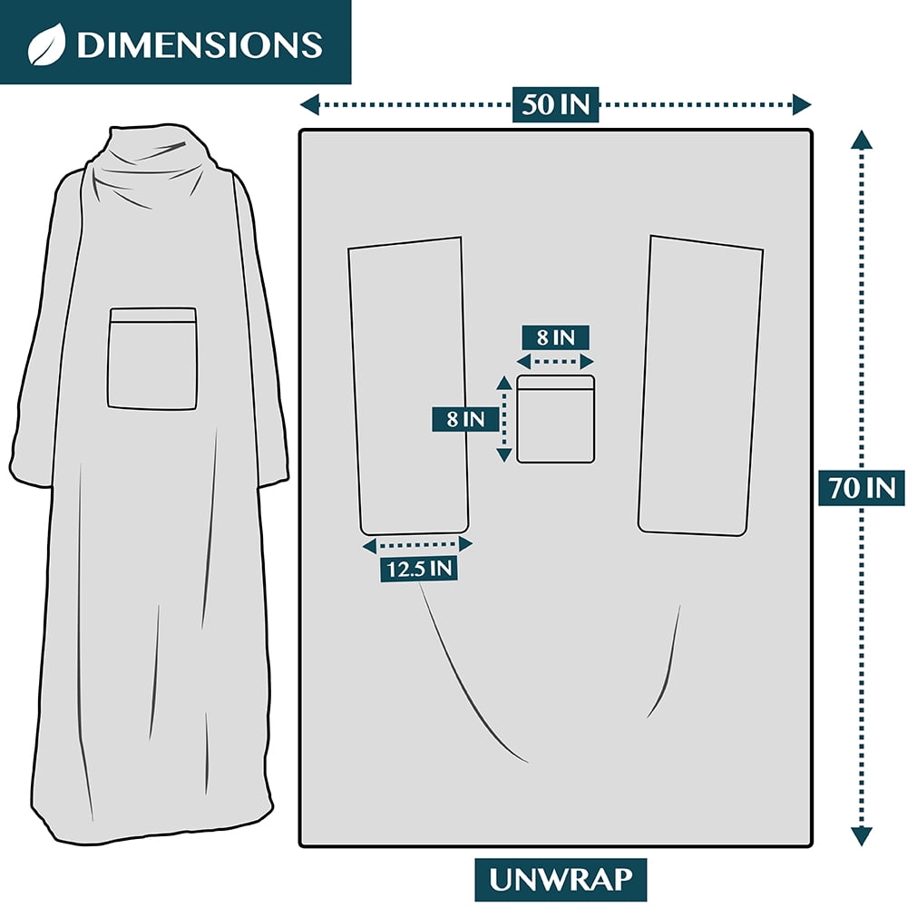 Reversible Sherpa Wearable Blanket with Sleeves for Adult Women Men, Cozy Fleece Warm Wrap Throw Blanket with Arms, Pocket, Gifts for C... - Luxury Knitted Decorative Throw Blanket with Fringes Detail