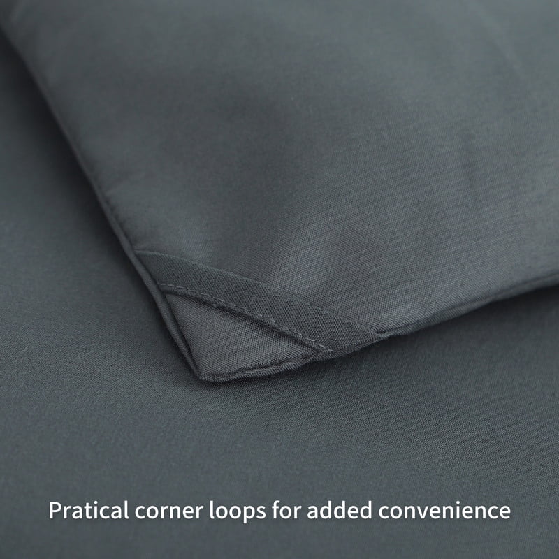 All-Season 7 Pieces Comforter Set with Sheets - Bed in a Bag with Comforter and All Season Sheets, Pillowcases,Dark Gray,Queen - Hypoallergenic Ultra-Fluffy Quilt for Winter Detail
