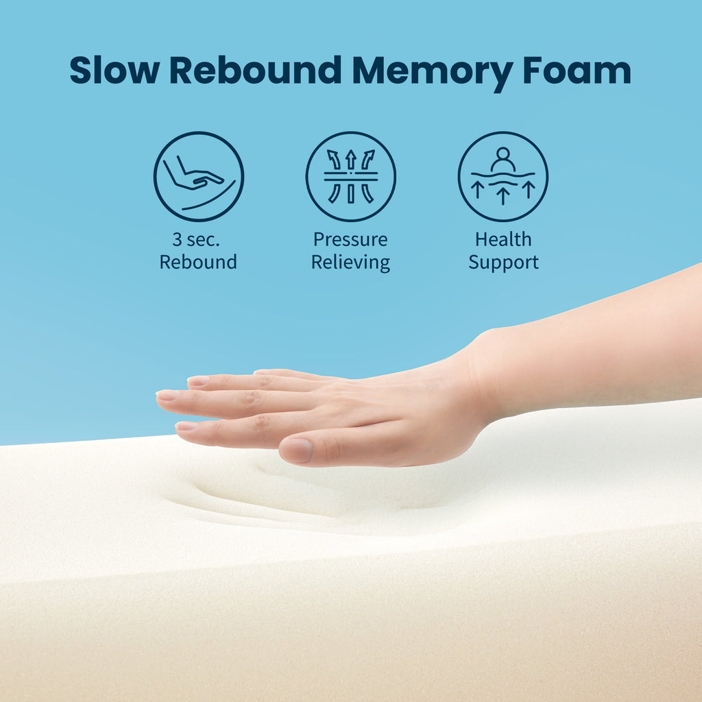 Decorative Plump Standard Cooling Memory Foam Pillow, Ergonomic Adjustable Orthopedic Contour Bed Pillows Neck Support for Side Back S... - Hotel Quality Plush Sleeping Pillows Detail