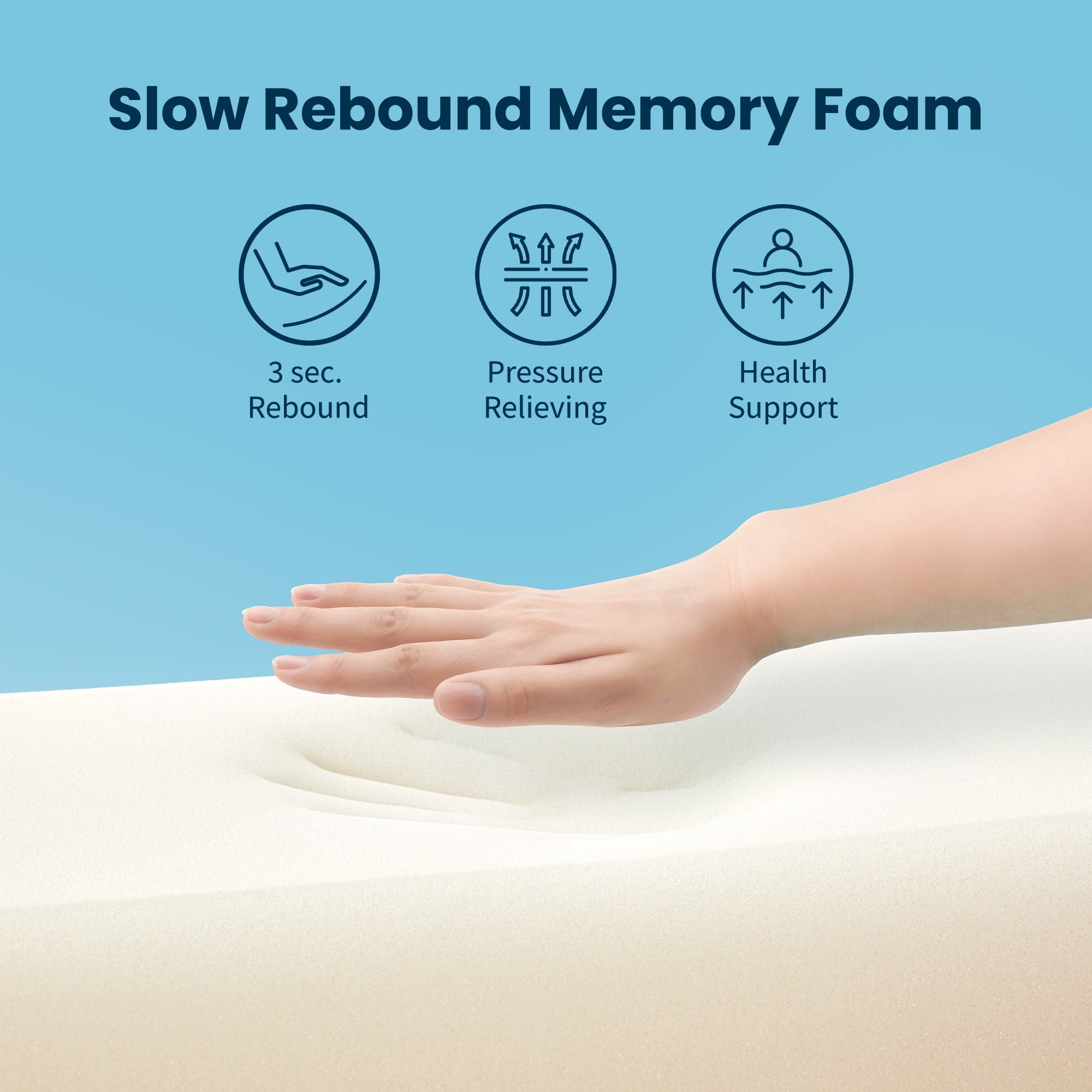 Decorative Plump Standard Cooling Memory Foam Pillow, Ergonomic Adjustable Orthopedic Contour Bed Pillows Neck Support for Side Back S... - Hotel Quality Plush Sleeping Pillows Detail