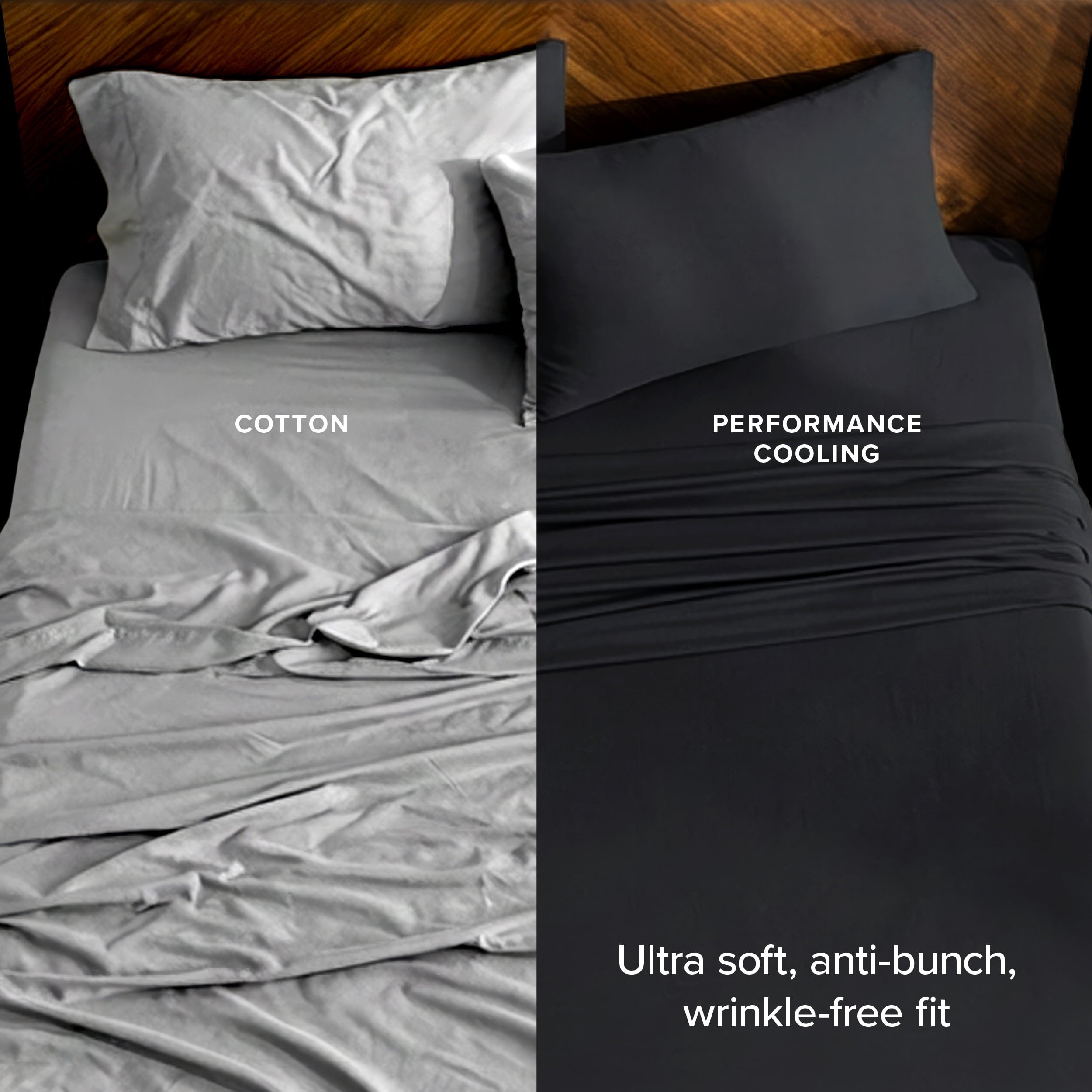 Wrinkle-Resistant Cooling Performance Jersey Knit Stretch Sheet Set, Moisture-Wicking & Breathable, 4-Way Stretch Bed Sheets, Envelope ... - Cooling Hotel Quality Bedding Sheets and Pillowcases Detail