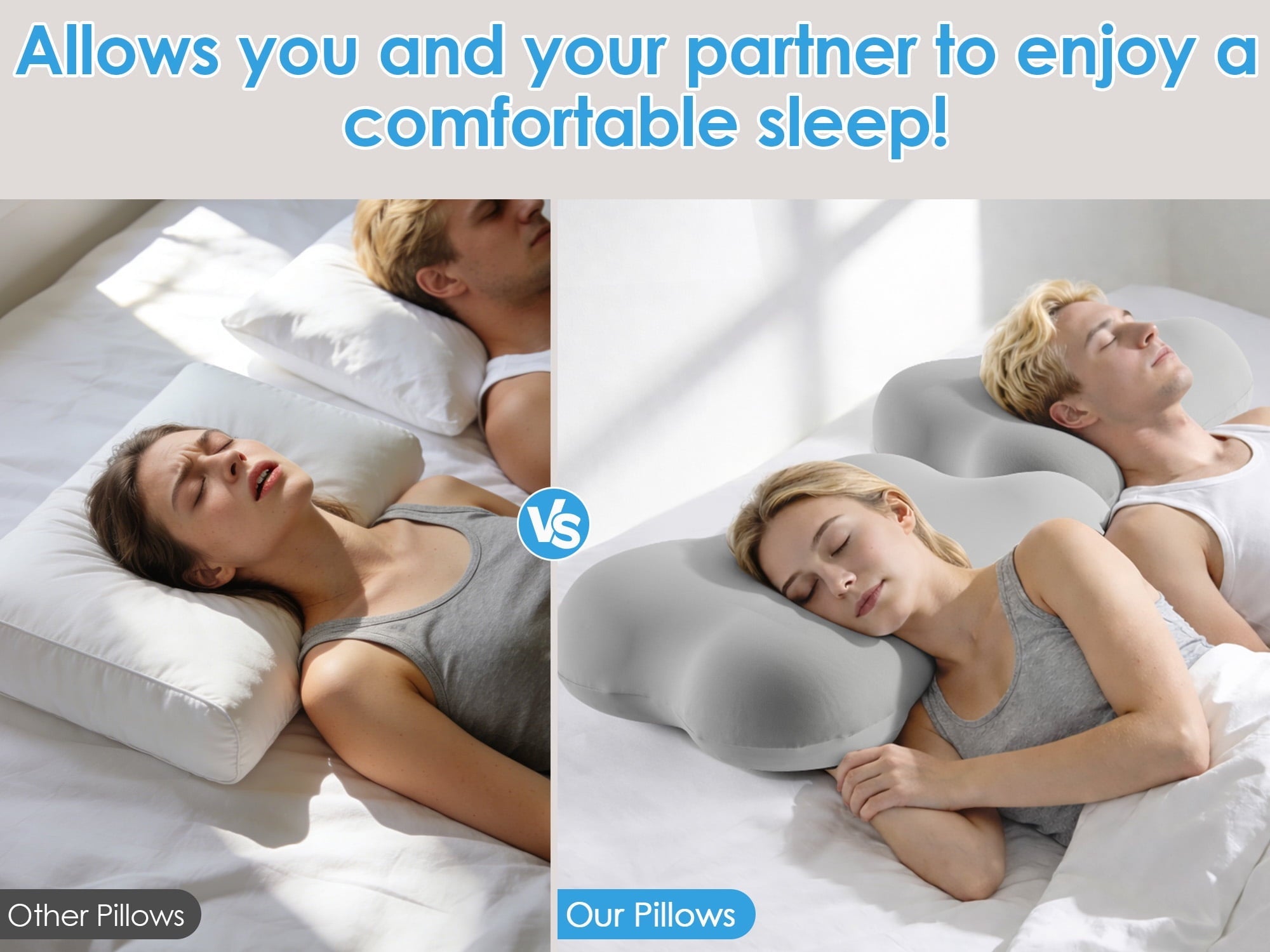 Orthopedic Support Cervical Pillow Orthopedic Cervical Pillow for Neck Pain Relief, Memory Foam Bed Pillow with Pillowcase, Contour Bed ... - Ergonomic Memory Foam Pillow for Neck Pain Support Detail