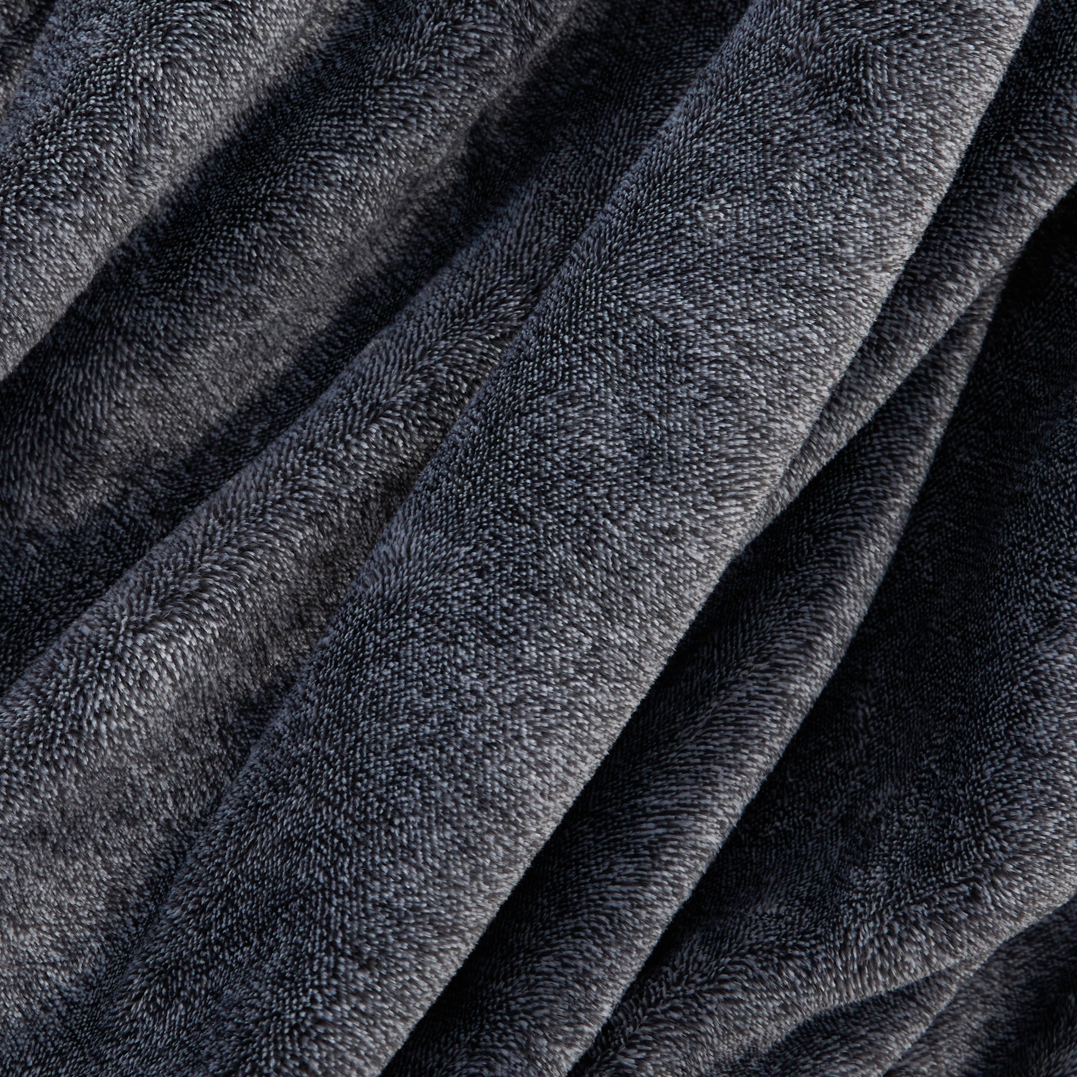 Decorative Knitted Plush Heathered Soft Oversized Throw Blanket, Gray - Cozy Fleece Throw Blanket for Couch & Bed Detail
