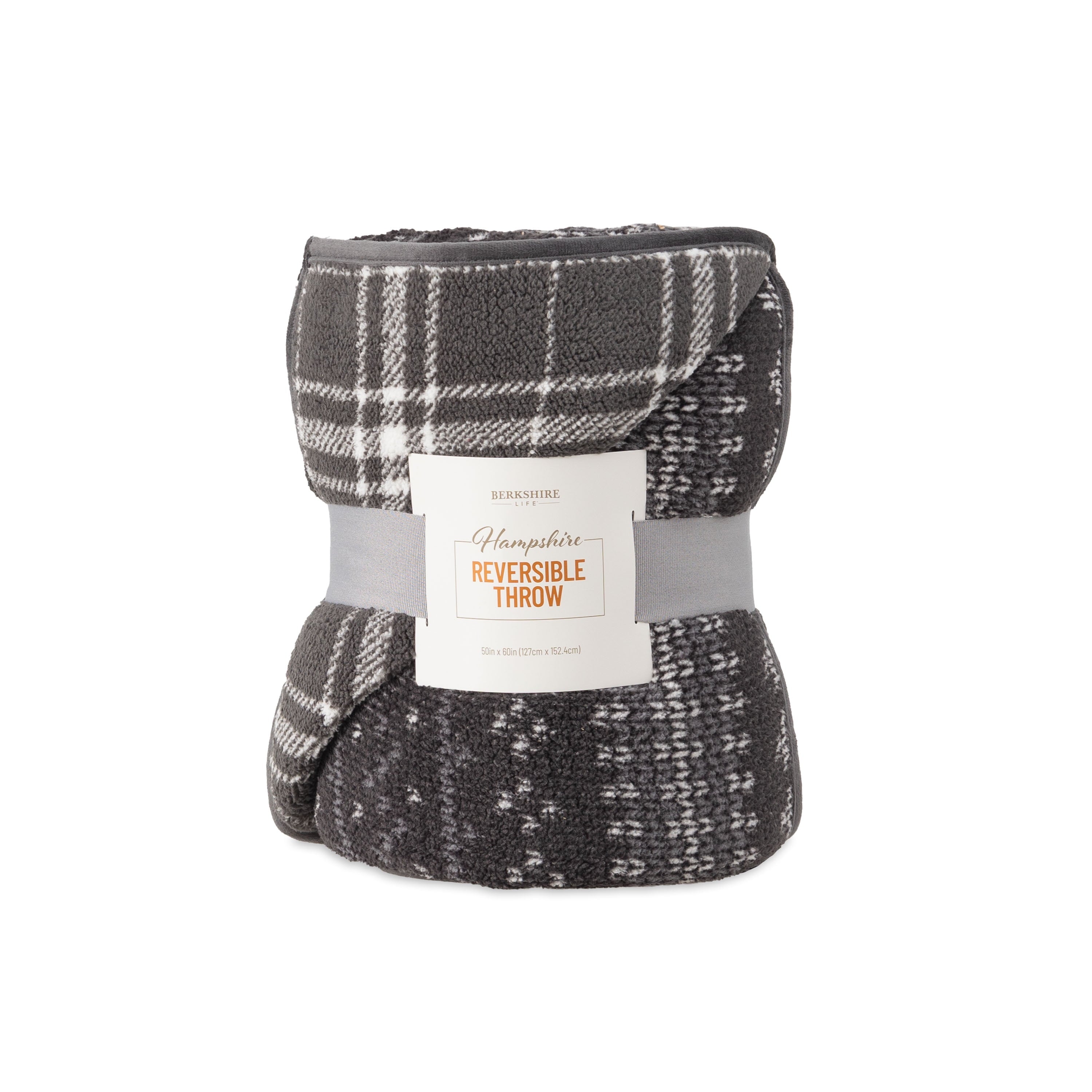 Super Soft Flannel Berkshire Life Reversible Printed Hampshire Soft Throw Blanket, Glacier Fair Isle - Cozy Fleece Throw Blanket for Couch & Bed Detail