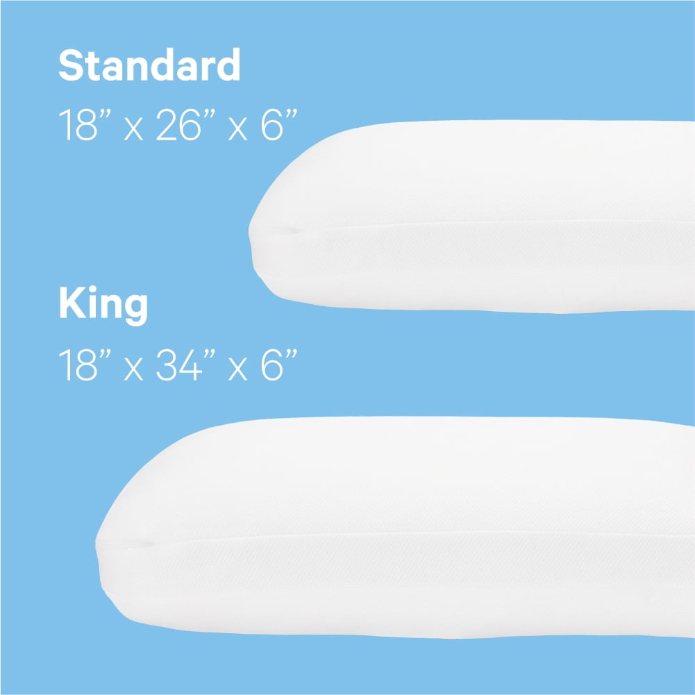 Decorative Plump Essential Cooling Foam Pillow, Standard - Ergonomic Memory Foam Pillow for Neck Pain Support Detail