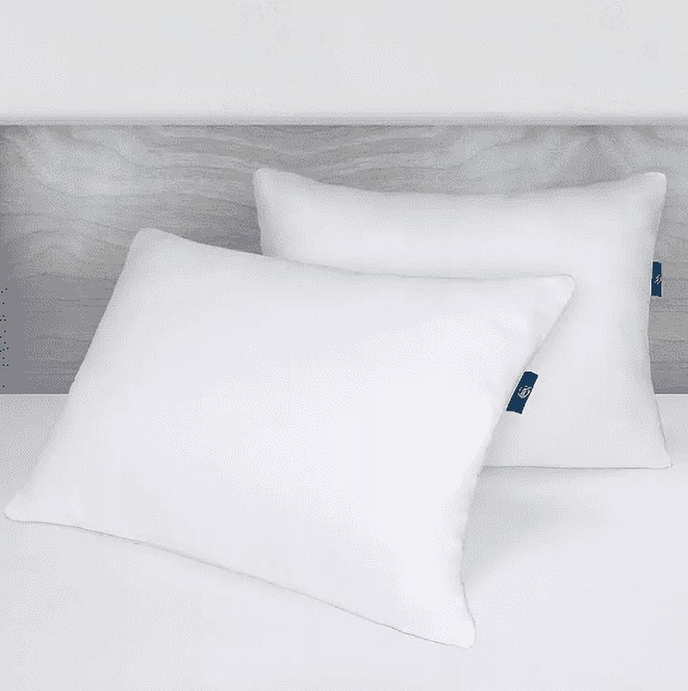 Fluffy Shredded Queen Microfiber Polyester Bed Pillows Hypoallergenic (2 Count) - Orthopedic Shredded Foam Bed Pillow Set Detail