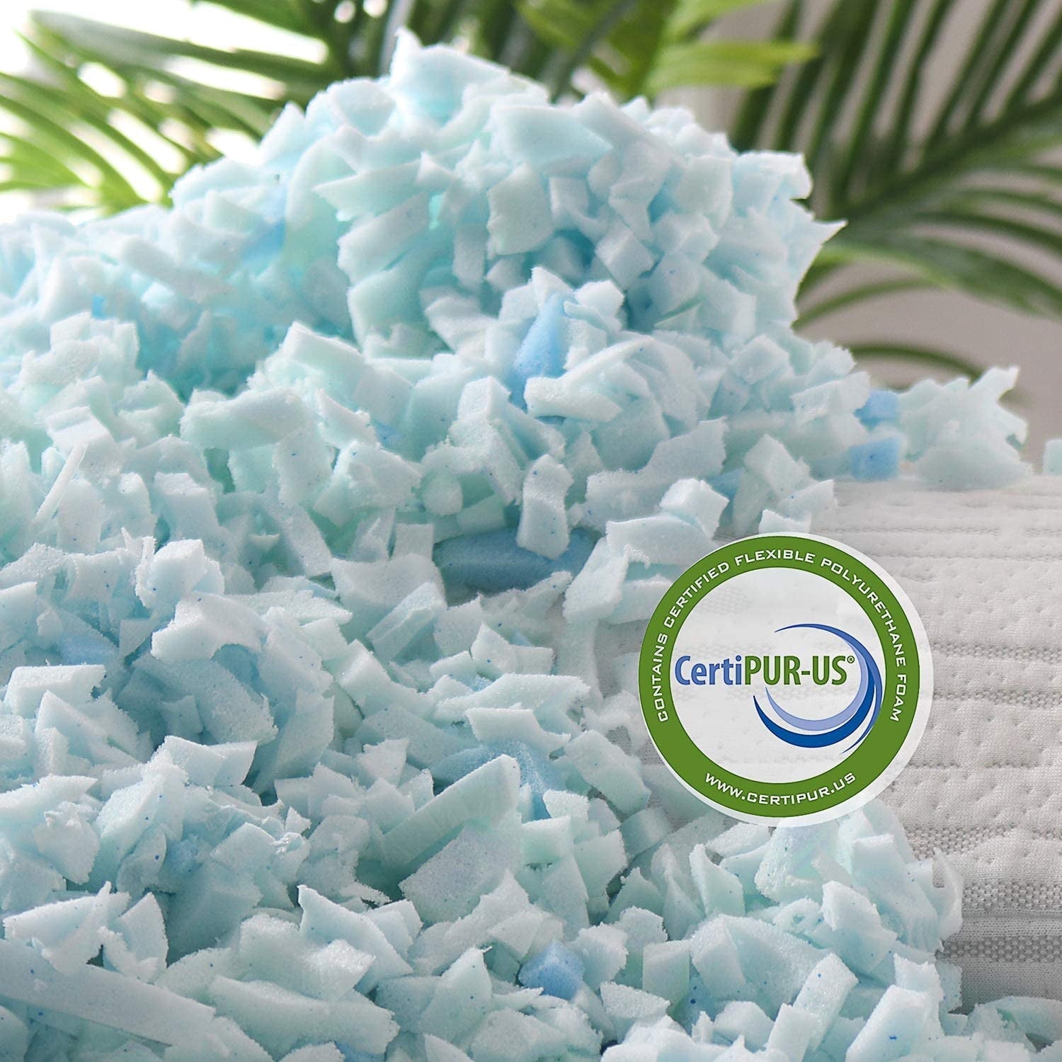 Fluffy Shredded Bed Pillow, Bamboo Pillows for Bed, Queen Size Pillows - Orthopedic Shredded Foam Bed Pillow Set Detail