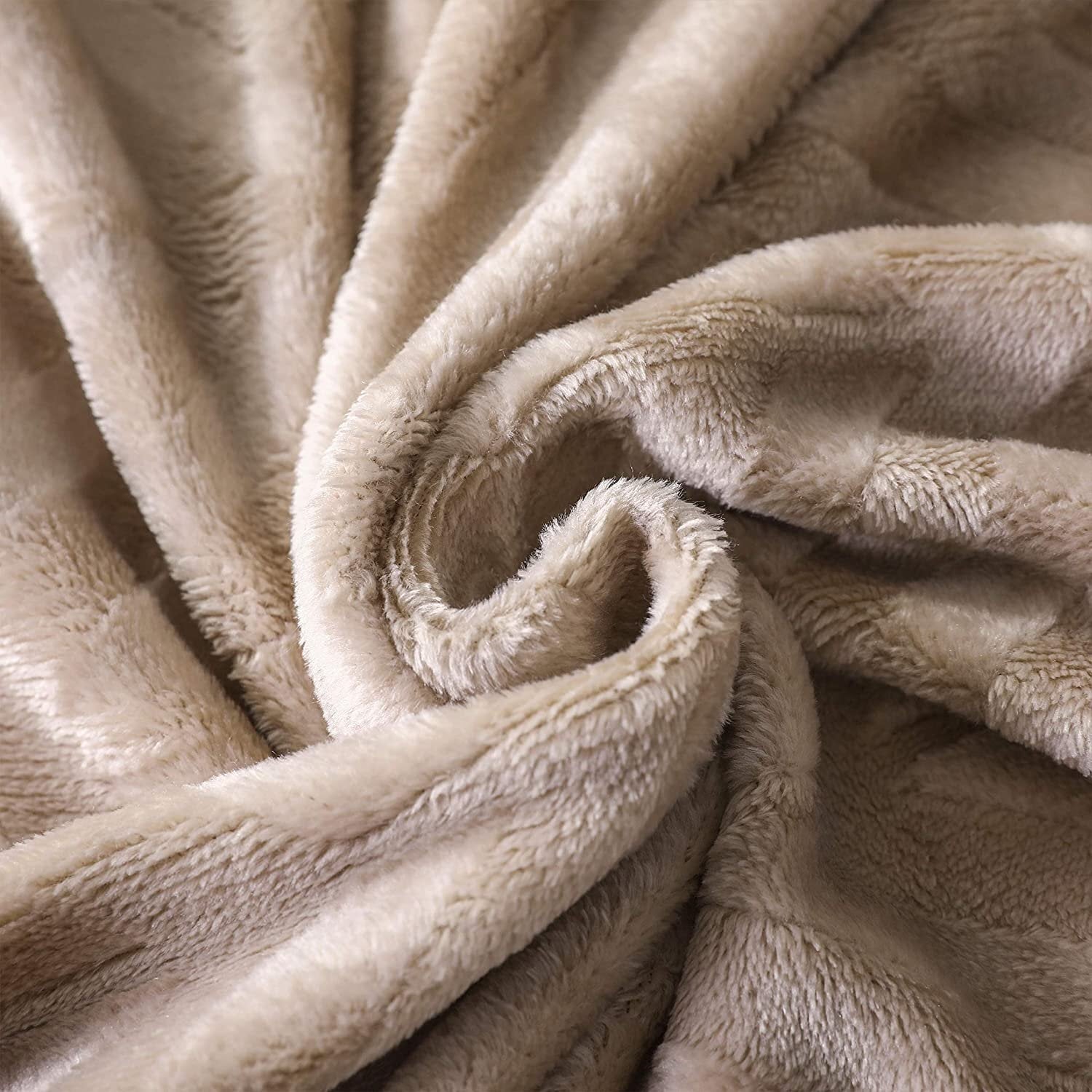 Decorative Knitted Soft Flannel Fleece Lightweight 50"x60" Throw Blanket, Brushed Chevron Design Fluffy Plush Cozy Blanket for All Seaso... - Cozy Fleece Throw Blanket for Couch & Bed Detail