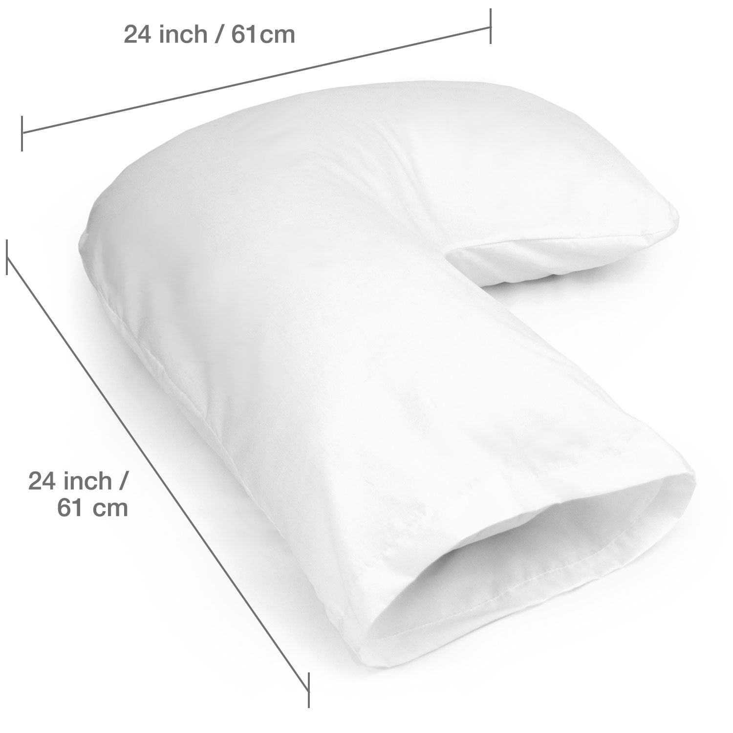 Hotel Collection Hugg-A-Pillow 17" x 22" Bed Pillow White 554-7915-1900 - Hotel Quality Plush Sleeping Pillows Detail