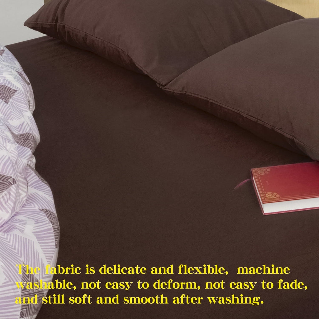 Cooling Sateen Premium 1800 Series Microfiber Queen Fitted Sheet with Deep Pocket, Ultra Soft and Breathable Fitted Bed Sheet, 60x80... - Luxury Bed Sheet Set with Deep Pockets Detail