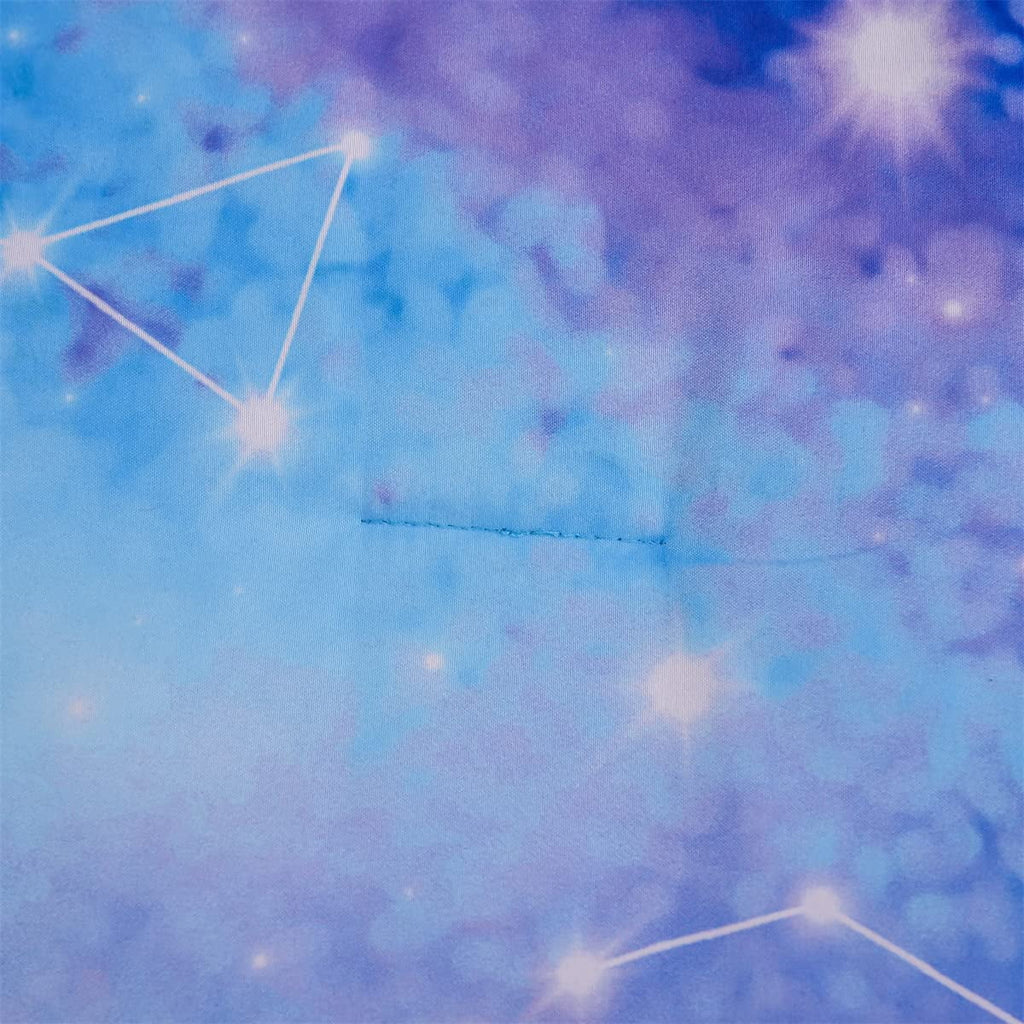 Luxurious Quilted Tie Dye Constellation Ombre Comforter Set Twin Gradient Galaxy Bedding Set Blue Purple - All-Season Down Alternative Comforter Insert Detail