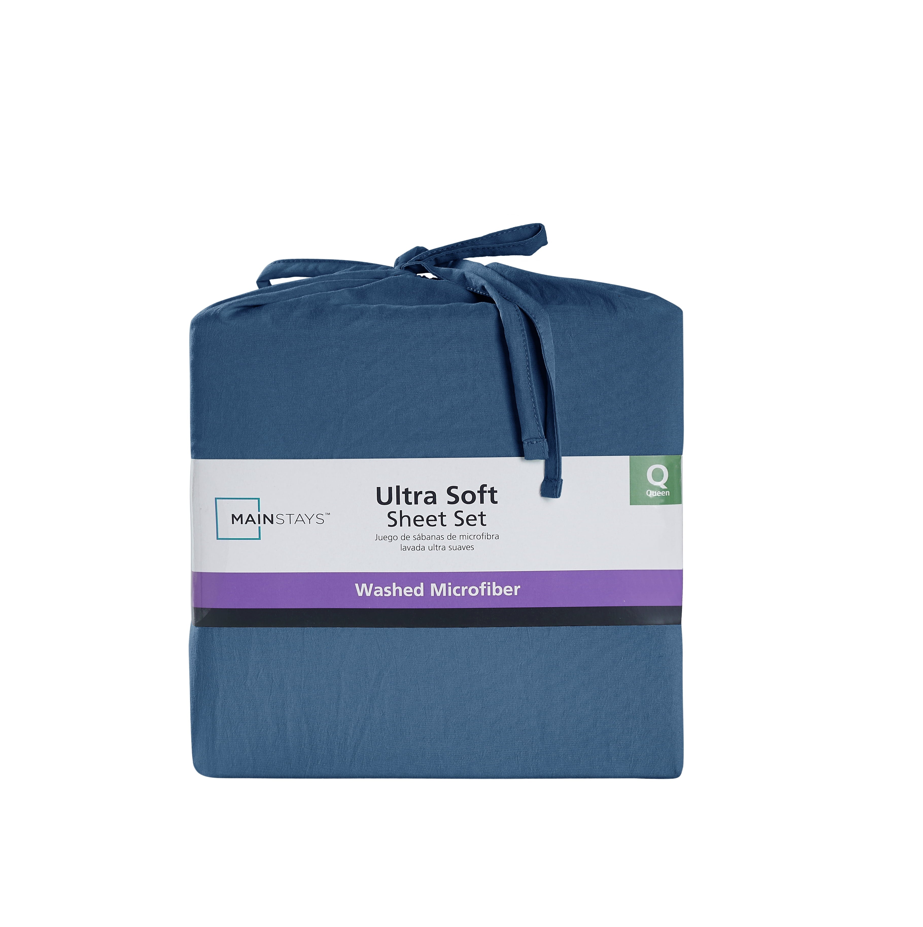 Wrinkle-Resistant Ultra Soft Microfiber Bed Sheet Set, Twin-XL, Indigo, 3 Piece - Breathable Egyptian Cotton Flat & Fitted Sheets Detail