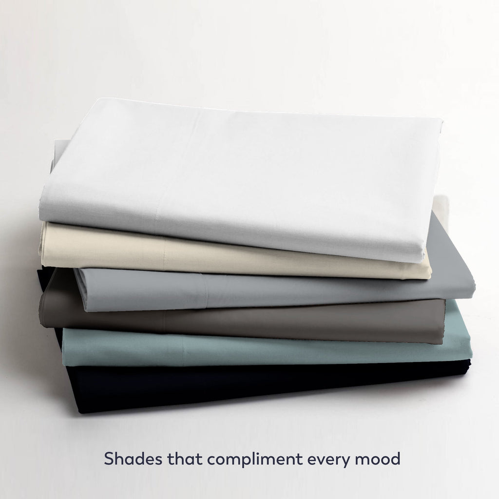 Wrinkle-Resistant Soft Finish Microfiber Percale Queen Bed Sheet Set – 4-Piece Lightweight, Wrinkle-Resistant, Quick-Dry, Light Gray - Luxury Bed Sheet Set with Deep Pockets Detail