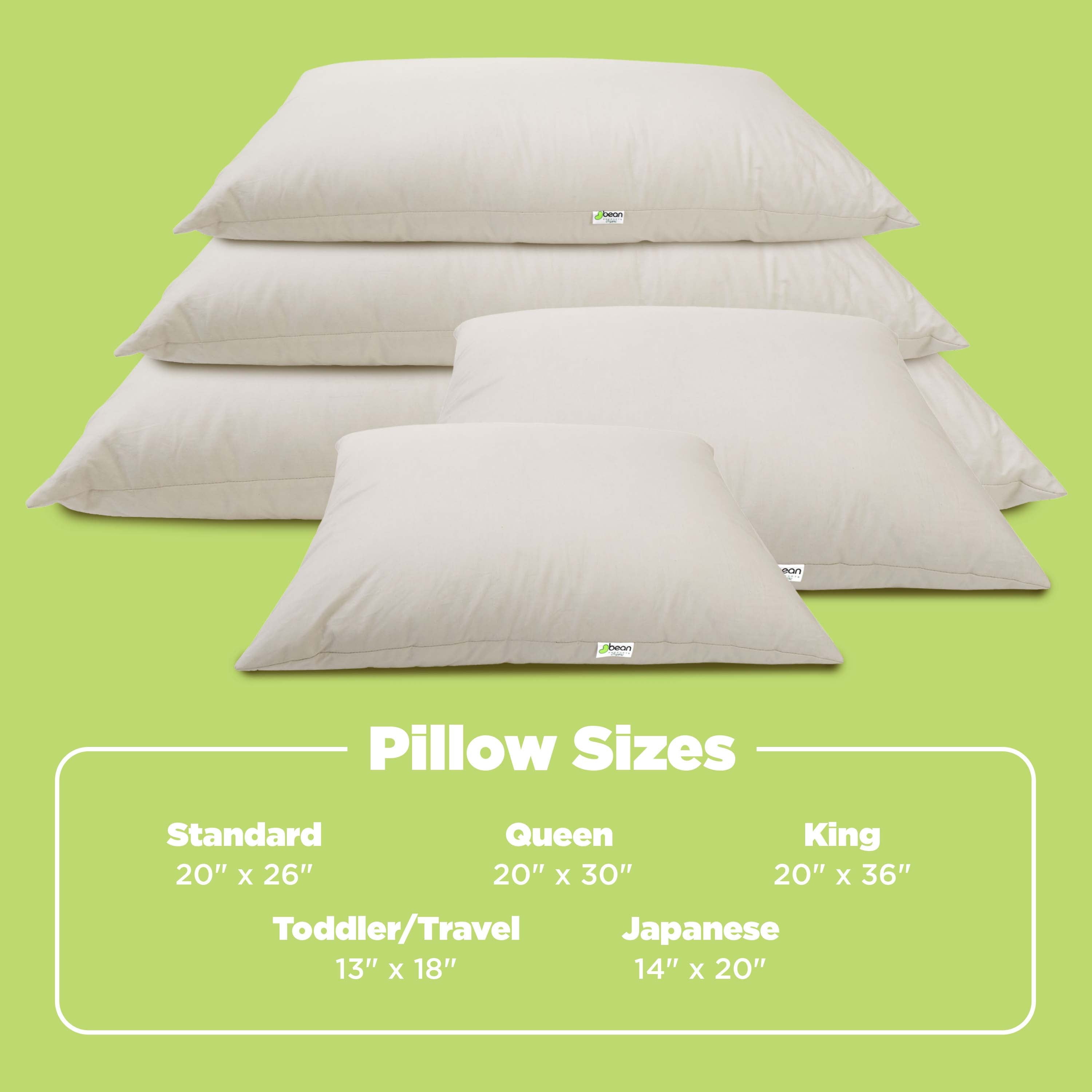 Ergonomic Memory Foam Kapok 20x26" Standard Bed Pillow – Organic Cotton Fabric Soft Sleeping Pillow - Made in USA - Ergonomic Memory Foam Pillow for Neck Pain Support Detail