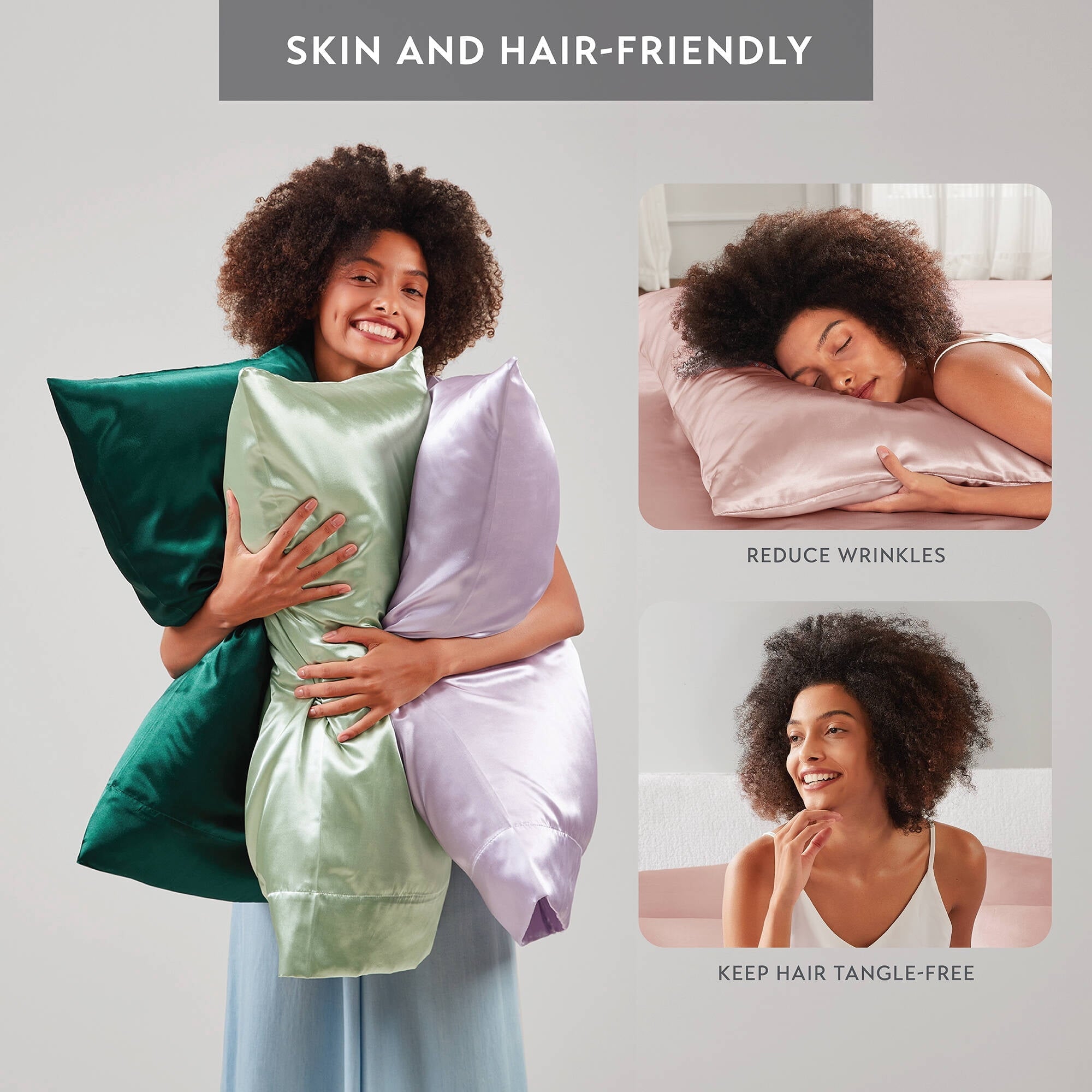 Premium Egyptian Cotton Satin Sheet Set, Twin Bed Sheets with Pillowcases, 4-Piece Luxury Silky Sheet Set, Blue, Gifts for Women - Premium Ultra-Soft Pillowcase Pair for Sleeping Detail
