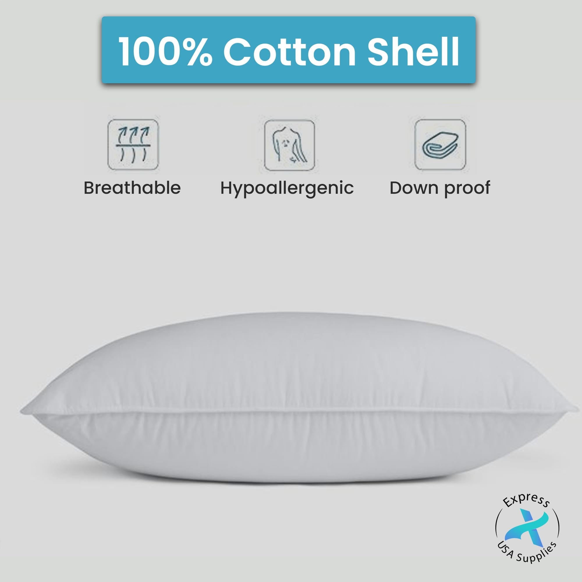 Ergonomic Memory Foam 2-Pack Standard Bed Pillows – Soft, Breathable & Hypoallergenic for Better Sleep - Ergonomic Memory Foam Pillow for Neck Pain Support Detail