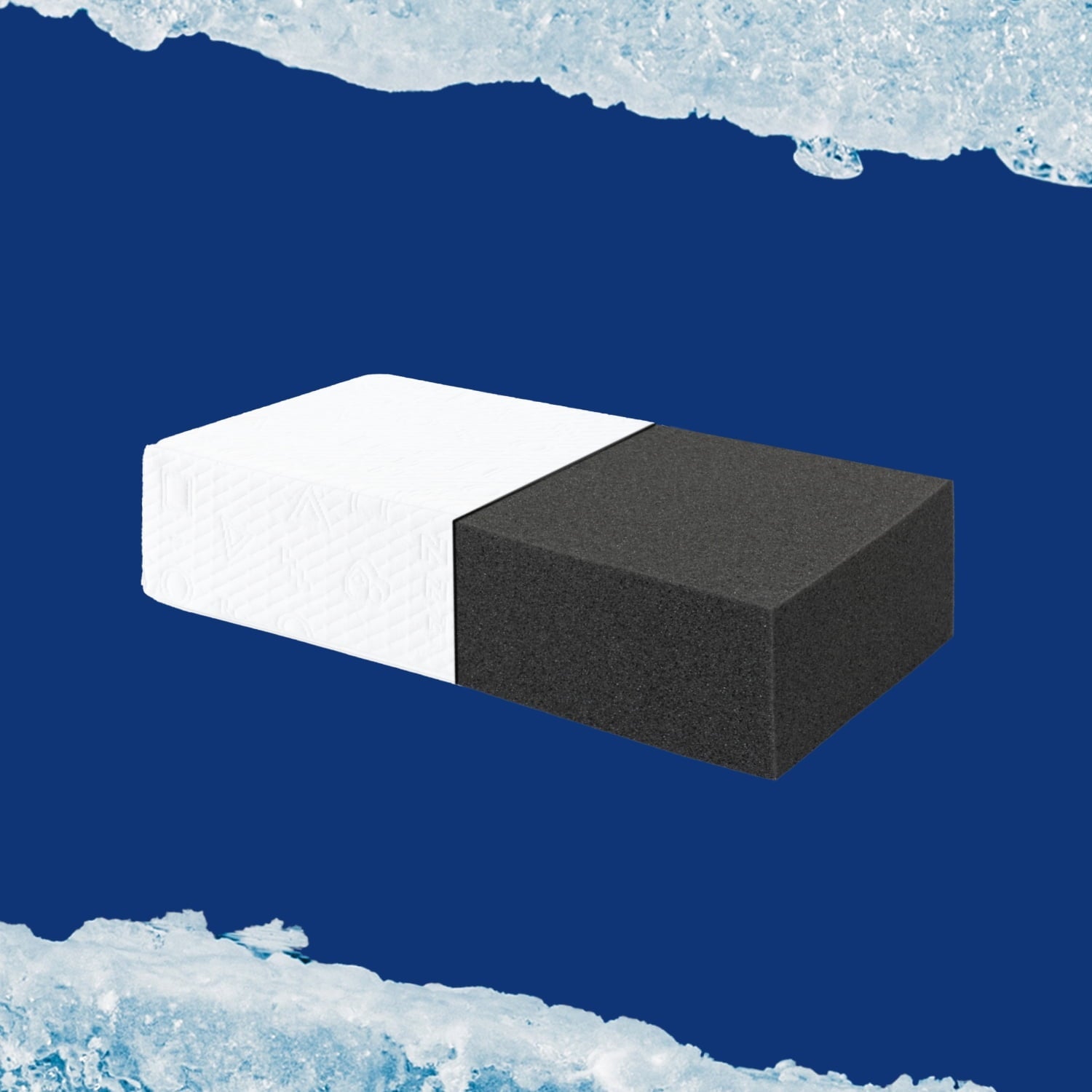 Ergonomic Memory Foam (2 pack) Ice Cube Cooling Memory Foam Bed Pillow (1 Count) - Hotel Quality Plush Sleeping Pillows Detail