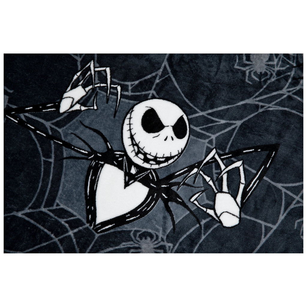 Lightweight Warm Nightmare Before Christmas Jack Skellington 62x90 Plush Throw Blanket, 100% Polyester - Cozy Fleece Throw Blanket for Couch & Bed Detail