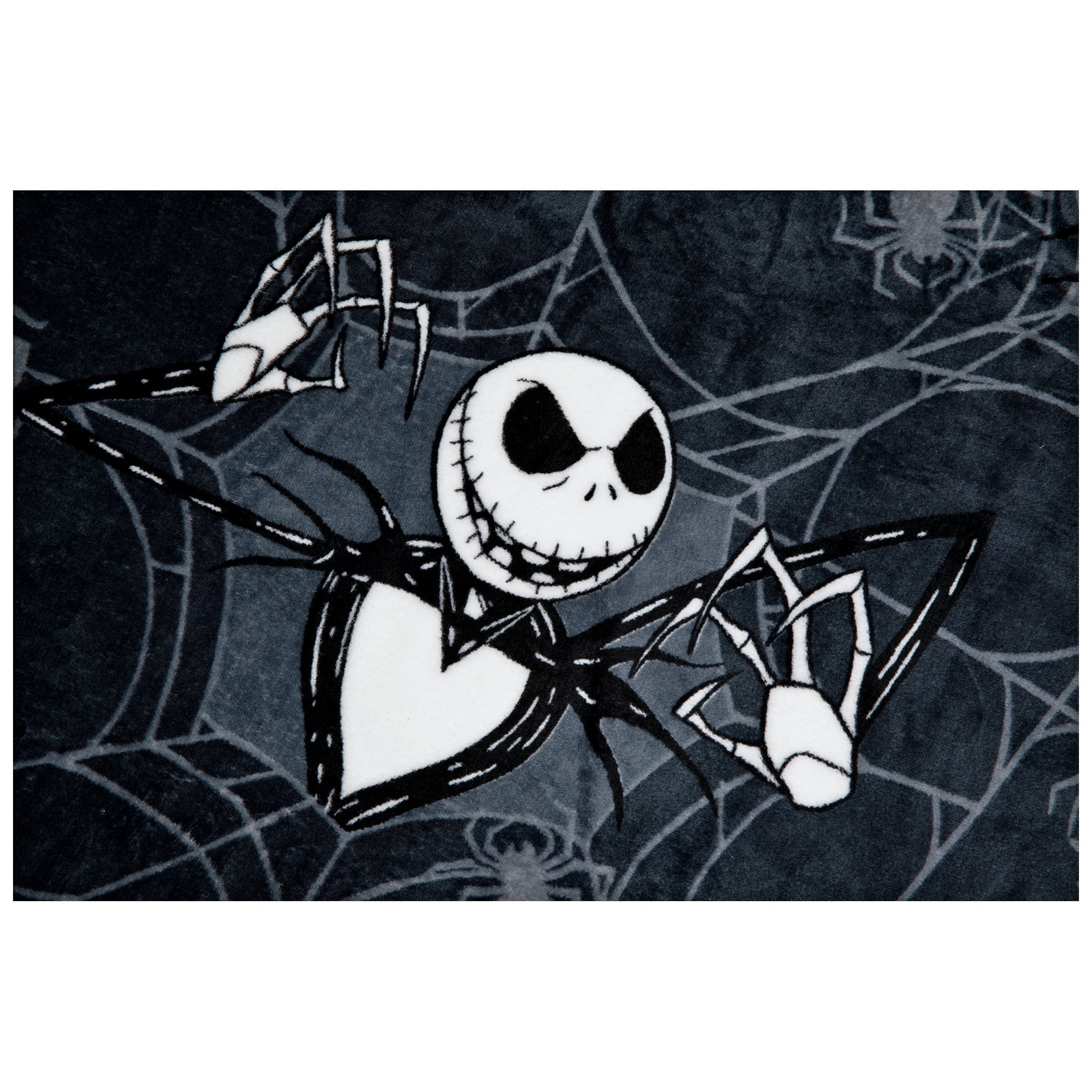 Lightweight Warm Nightmare Before Christmas Jack Skellington 62x90 Plush Throw Blanket, 100% Polyester - Cozy Fleece Throw Blanket for Couch & Bed Detail