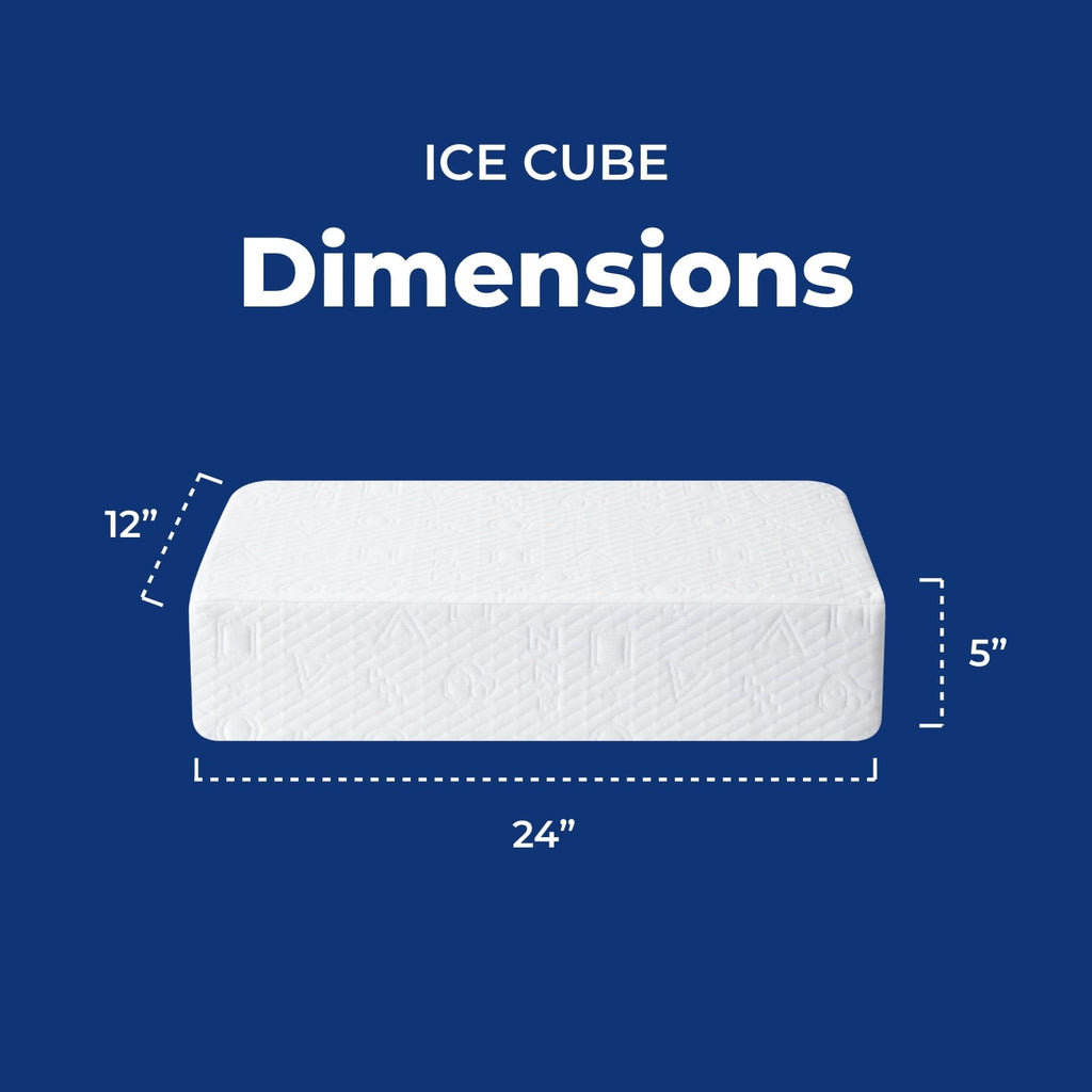 Ergonomic Memory Foam (2 pack) Ice Cube Cooling Memory Foam Bed Pillow (1 Count) - Hotel Quality Plush Sleeping Pillows Detail