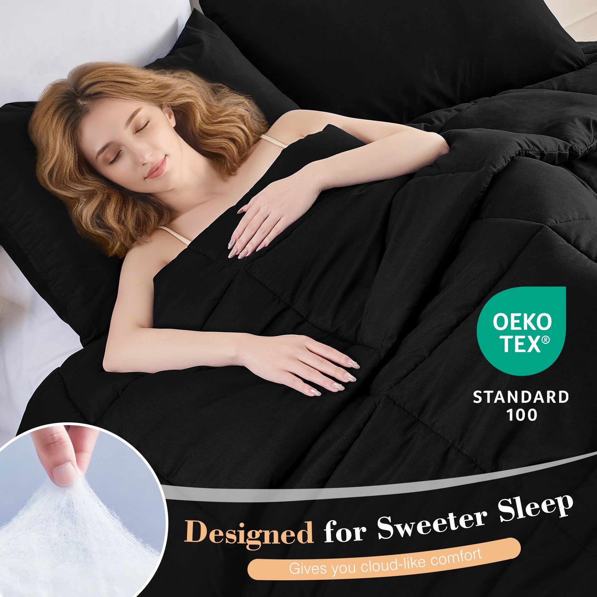 Luxurious Quilted Queen Size Comforter Sets, 3 Piece Soft Quilted Bedding Sets, All-Season Down Alternative Comforter with 2 Pillow Sha... - Hypoallergenic Ultra-Fluffy Quilt for Winter Detail
