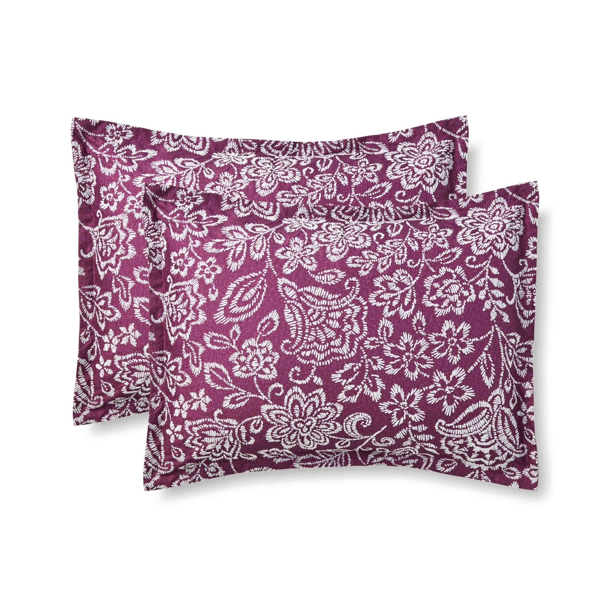 Hypoallergenic Cloud 5-Piece Jacquard Comforter Set with Decor Pillow and Throw Purple Flocking Embroidery Bedding Set, Full/Queen - Hypoallergenic Ultra-Fluffy Quilt for Winter Detail
