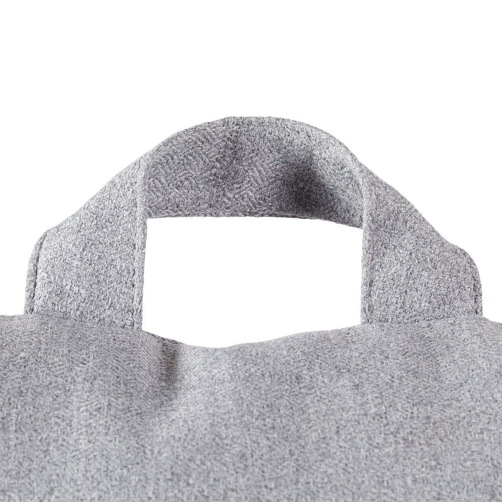 Fluffy Shredded Jumbo Cement Gray Polyester Bed Rest Pillow - Ergonomic Memory Foam Pillow for Neck Pain Support Detail