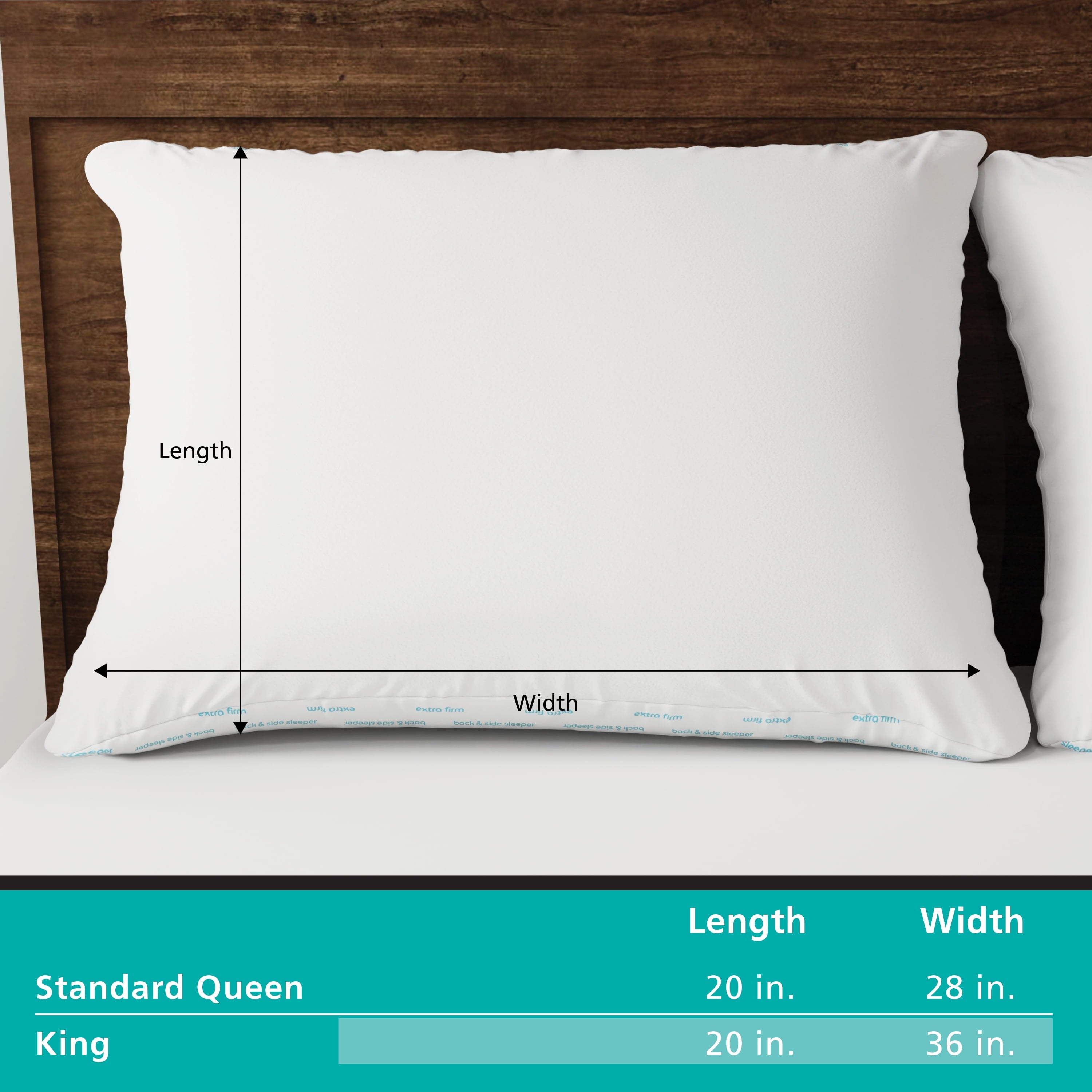 Fluffy Shredded Back & Side Sleeper Bed Pillow, King - Extra Firm Support (4 Pack) - Decorative Throw Pillow Cushion for Sofa & Bed Detail