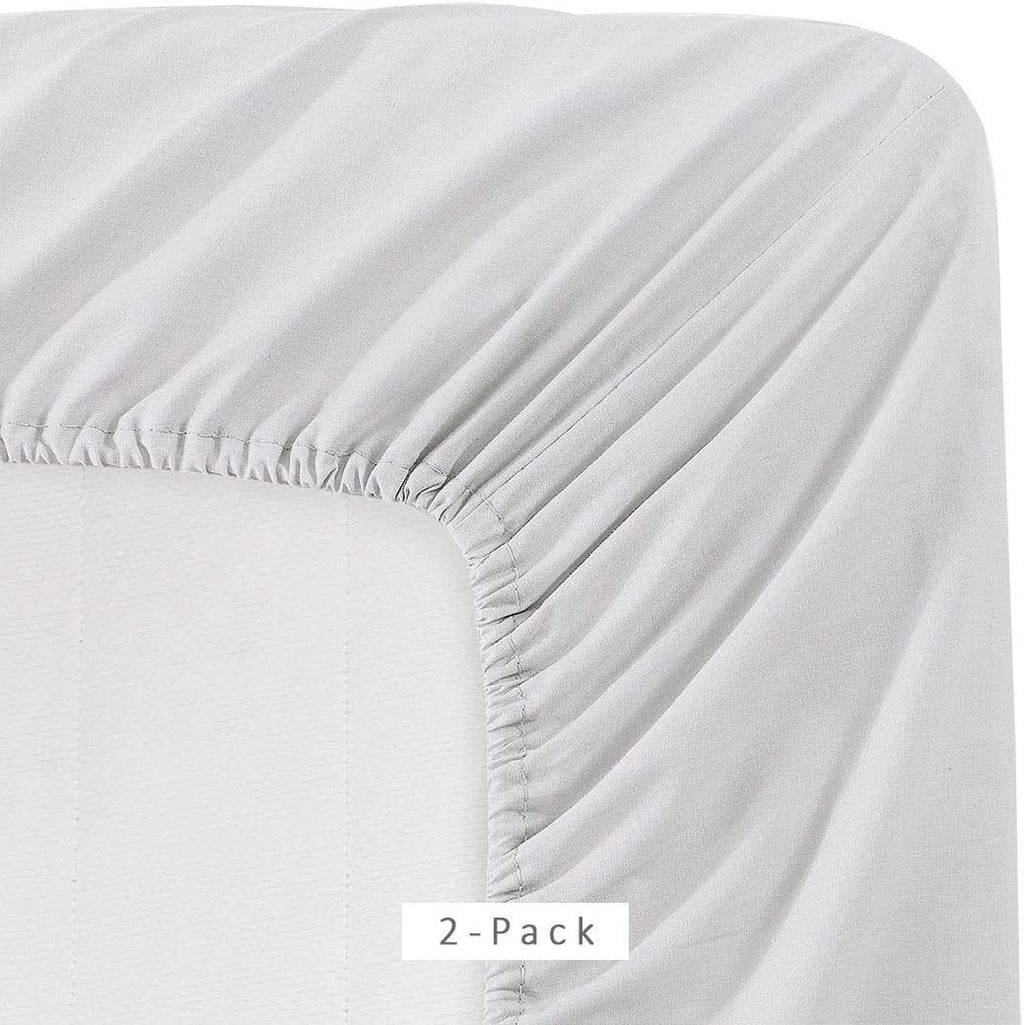 Cooling Sateen 2 Pack Fitted Hospital Bed Sheets with Elastic All Around for a Double Brushed Ultra Soft Breathable 100% Microfiber ... - Cooling Hotel Quality Bedding Sheets and Pillowcases Detail