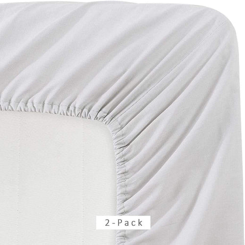 Cooling Sateen 2 Pack Fitted Hospital Bed Sheets with Elastic All Around for a Double Brushed Ultra Soft Breathable 100% Microfiber ... - Cooling Hotel Quality Bedding Sheets and Pillowcases Detail