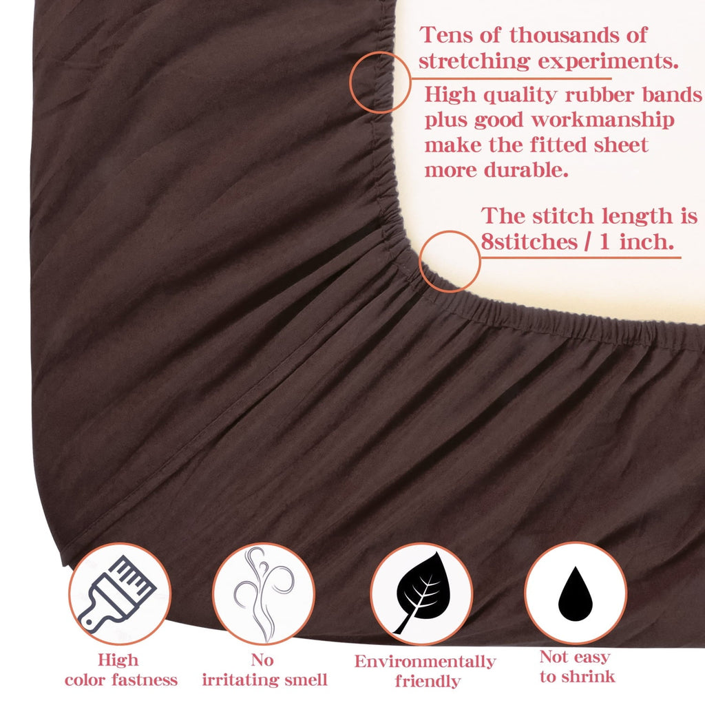 Cooling Sateen Premium 1800 Series Microfiber Queen Fitted Sheet with Deep Pocket, Ultra Soft and Breathable Fitted Bed Sheet, 60x80... - Luxury Bed Sheet Set with Deep Pockets Detail