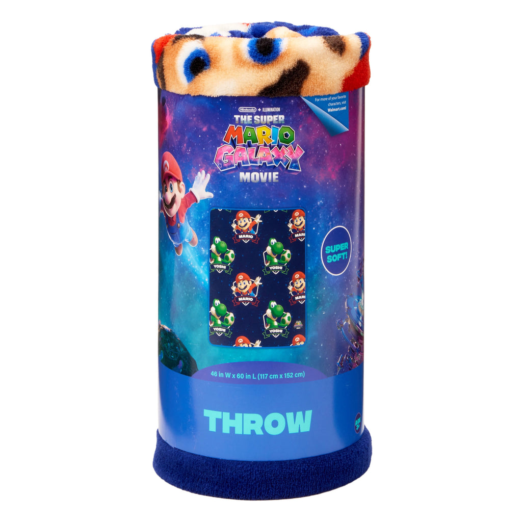 Cozy Fleece Galaxy Movie Kids Blue Print Fleece Throw Blanket, 46 x 60 - Lightweight Plush Warm Blanket for All Seasons Detail
