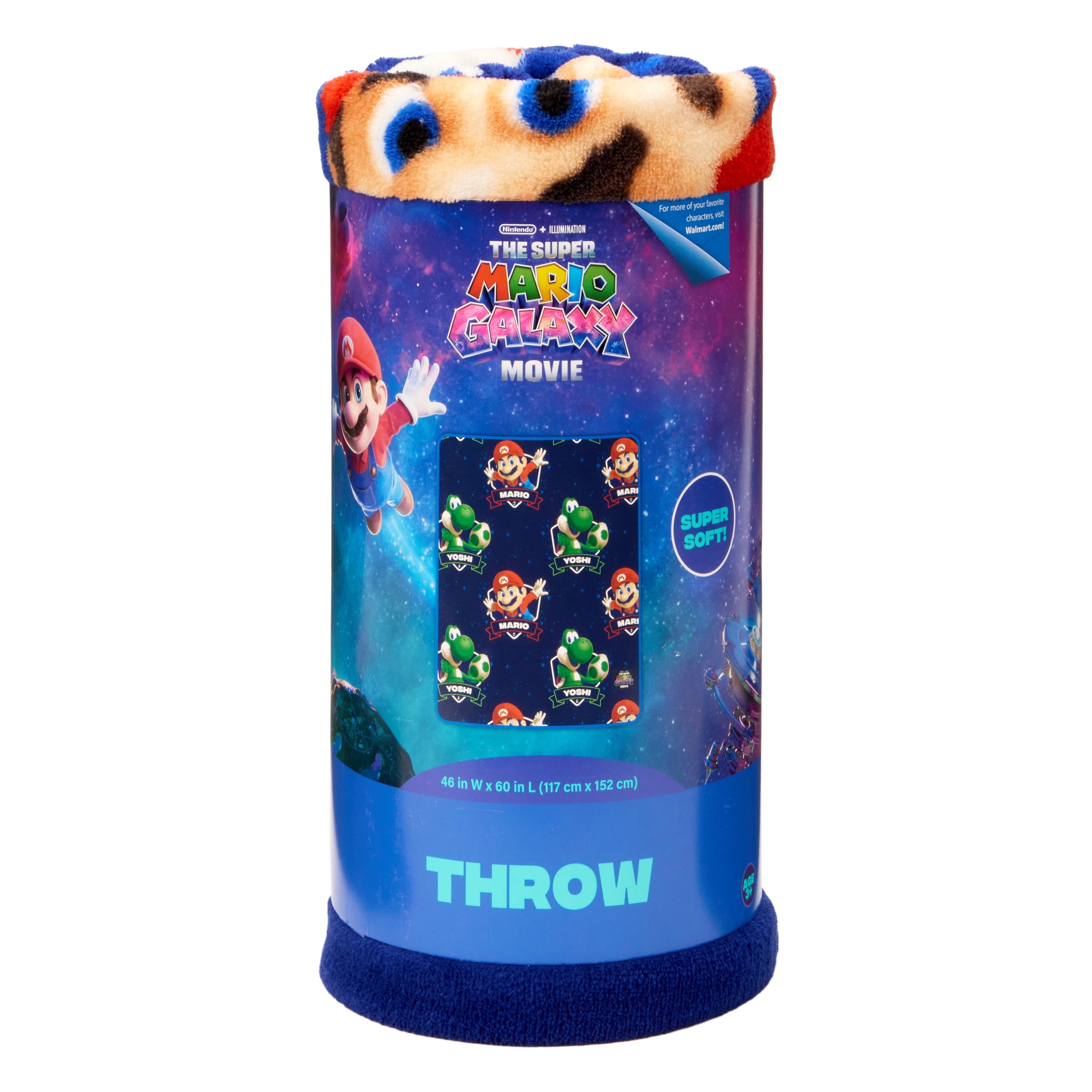Cozy Fleece Galaxy Movie Kids Blue Print Fleece Throw Blanket, 46 x 60 - Lightweight Plush Warm Blanket for All Seasons Detail