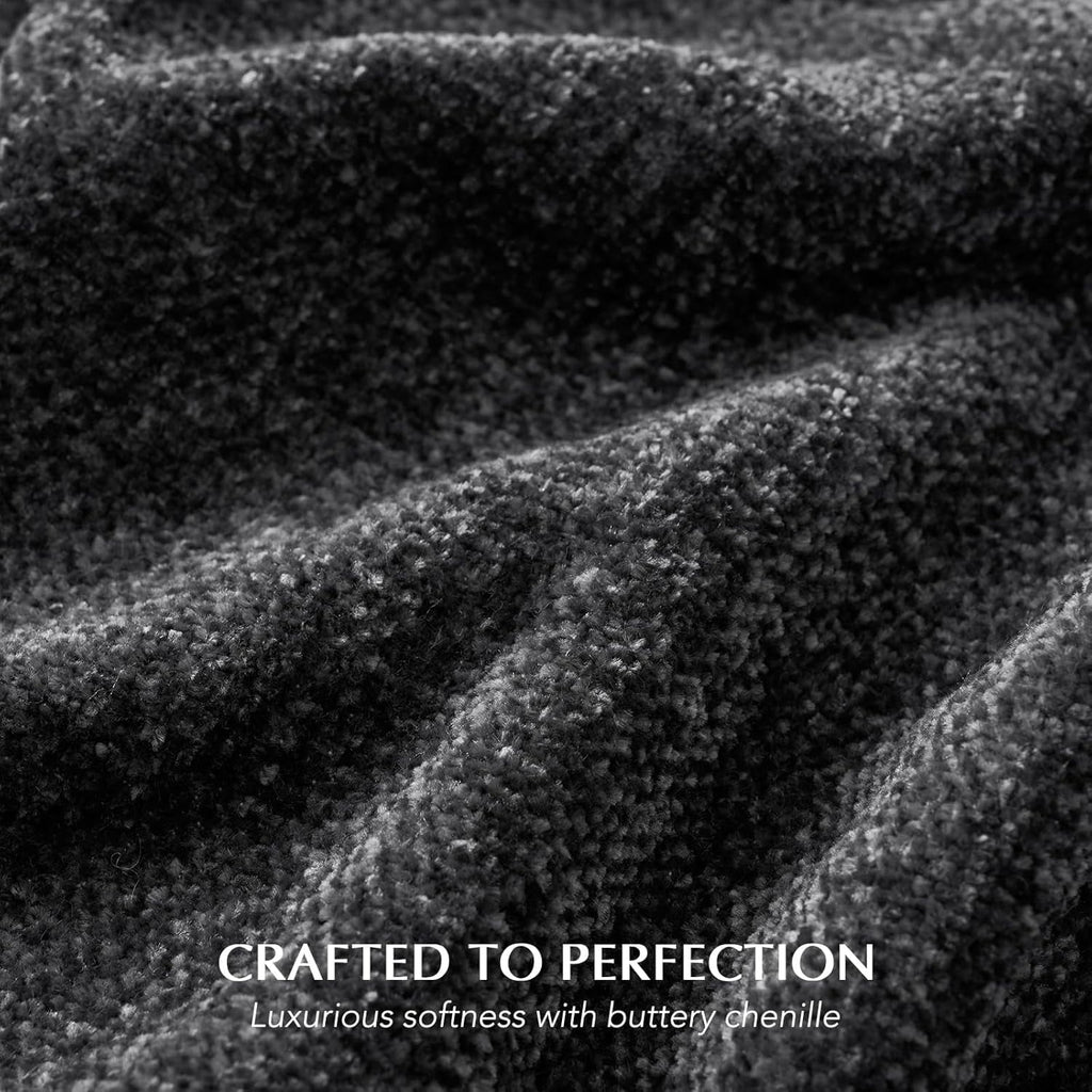 Super Soft Flannel Soft Chenille Throw Blanket for Couch, Cozy Plush Fuzzy Decorative Chenille Knit Throw Blanket with Tassels, Lightwei... - Super Soft Reversible Sherpa Flannel Blanket Detail