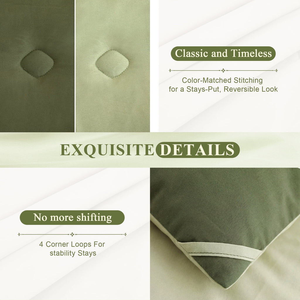 Heavyweight Warmth 7 Pieces Comforter Set Queen，Bed in A bag，All Seasons Bedding sets with Comforter,Fitted Sheet,Flat Sheet,Pillowcases... - Hypoallergenic Ultra-Fluffy Quilt for Winter Detail