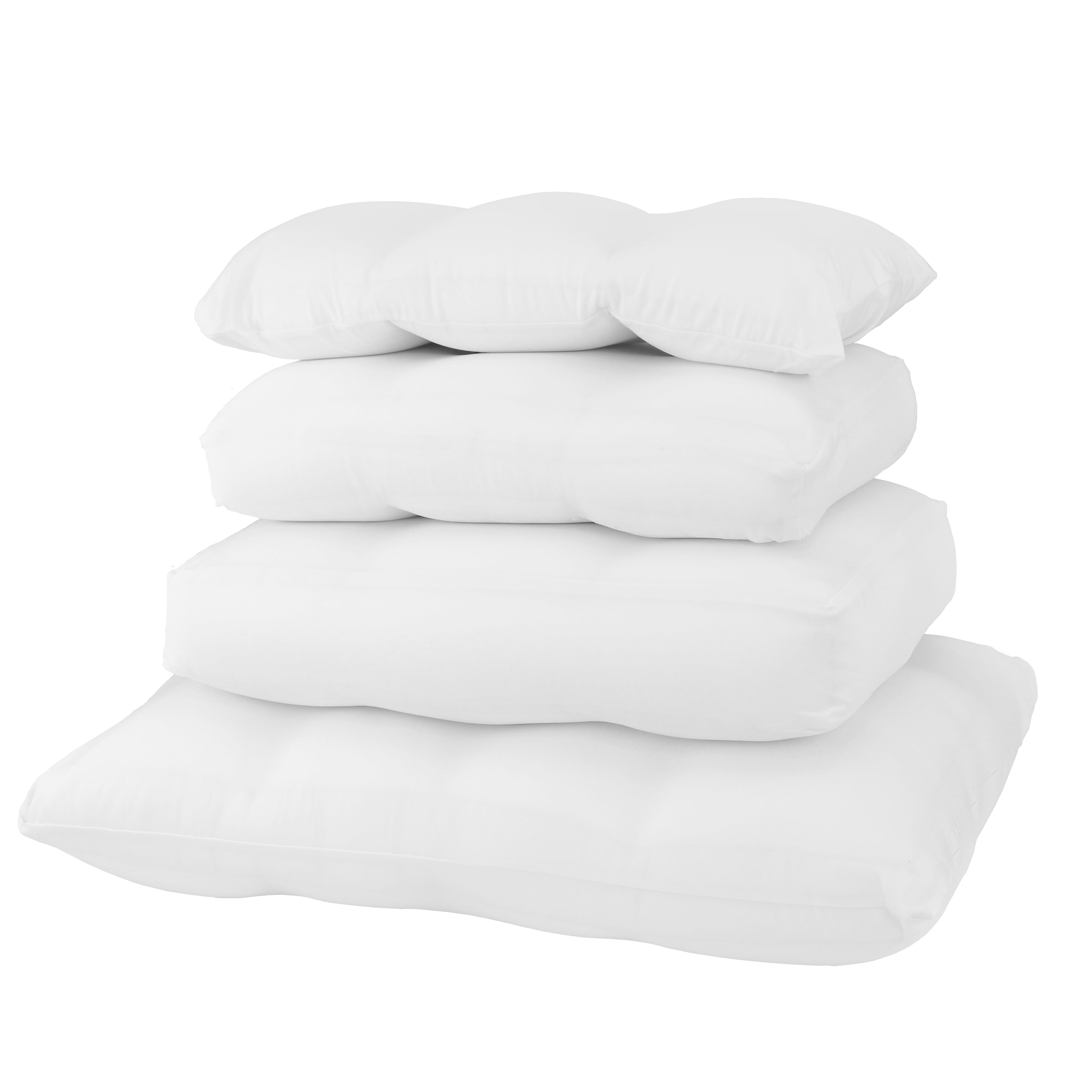 Ergonomic Memory Foam Microbead Cloud Pillow Bed, X-Large, White - Ergonomic Memory Foam Pillow for Neck Pain Support Detail