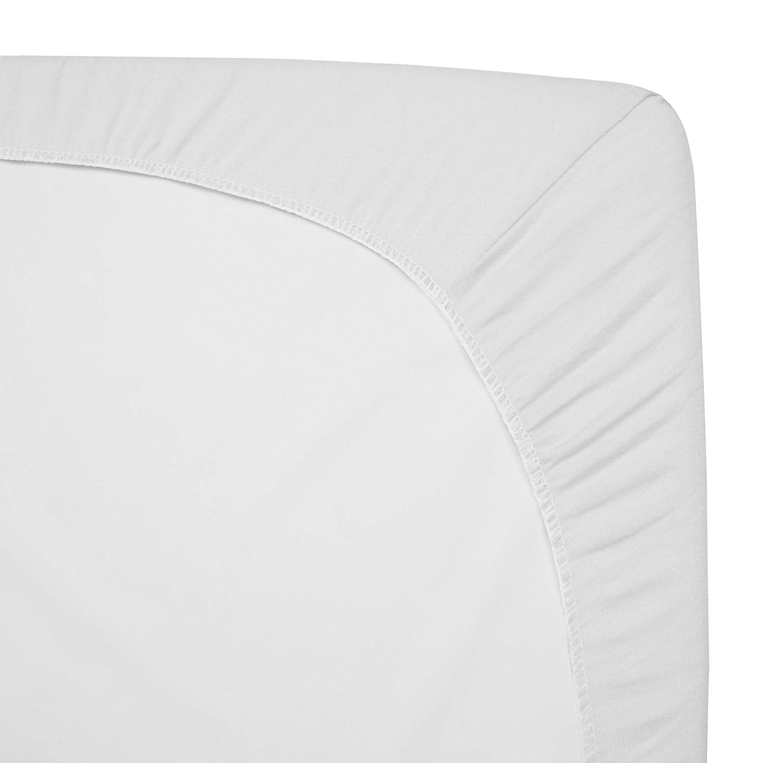 Breathable Luxury TL Care 100% Natural Breathable Cotton Jersey Knit Fitted Bassinet Sheet, White, 15" x 33", Soft Breathable, for Boys... - Premium Ultra-Soft Pillowcase Pair for Sleeping Detail