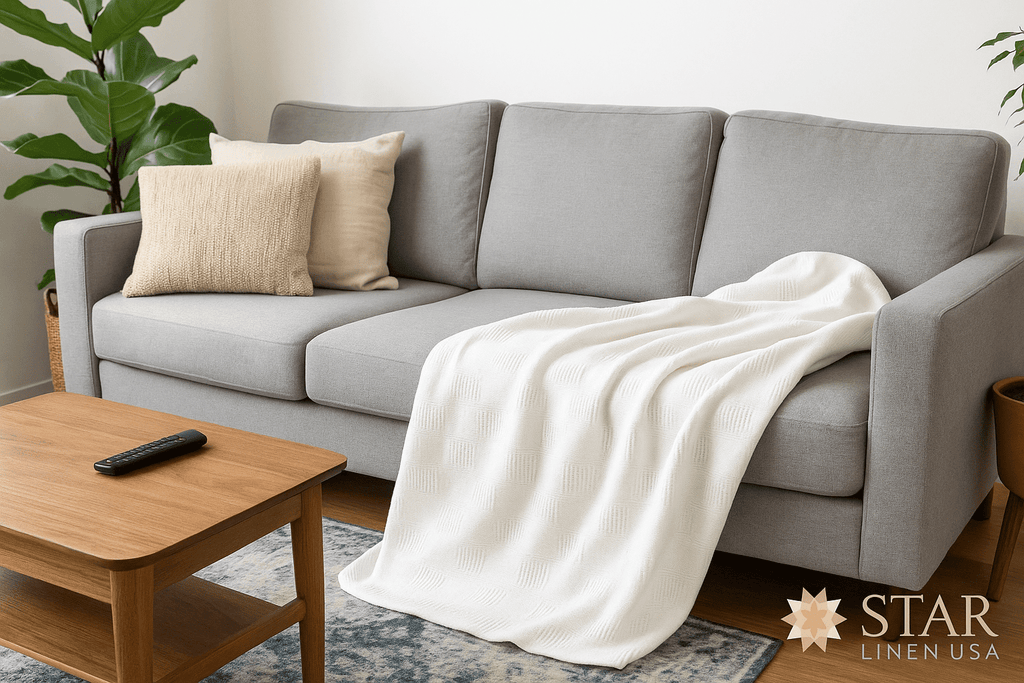 Lightweight Warm Hospital Thermal Blanket Throw Snag Free | 100% Cotton | Twin 66"x90" | White (1) - Lightweight Plush Warm Blanket for All Seasons Detail
