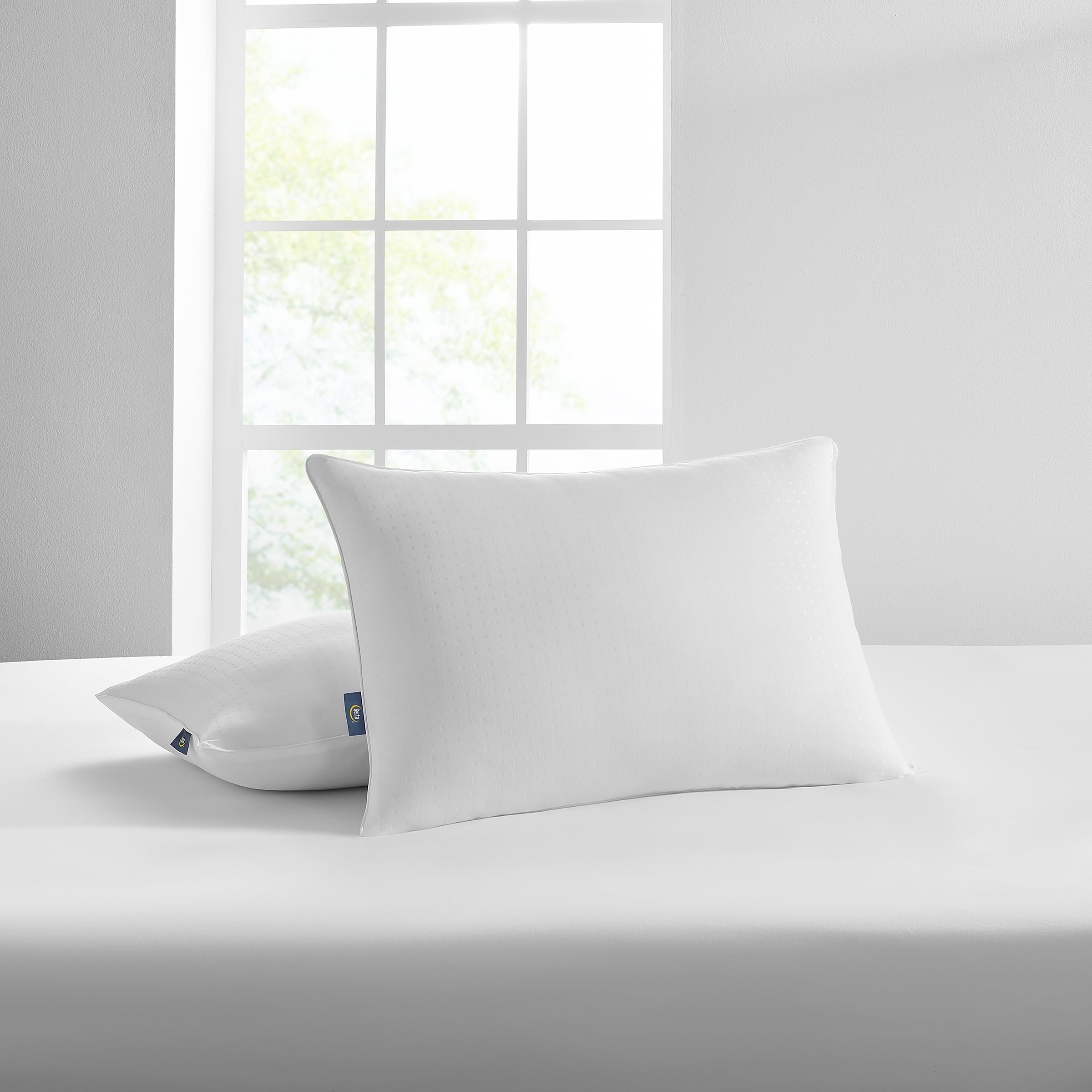 Fluffy Shredded pedic No-Go-Flat Bed Pillow, Standard/Queen, 2 Pack - Decorative Throw Pillow Cushion for Sofa & Bed Detail