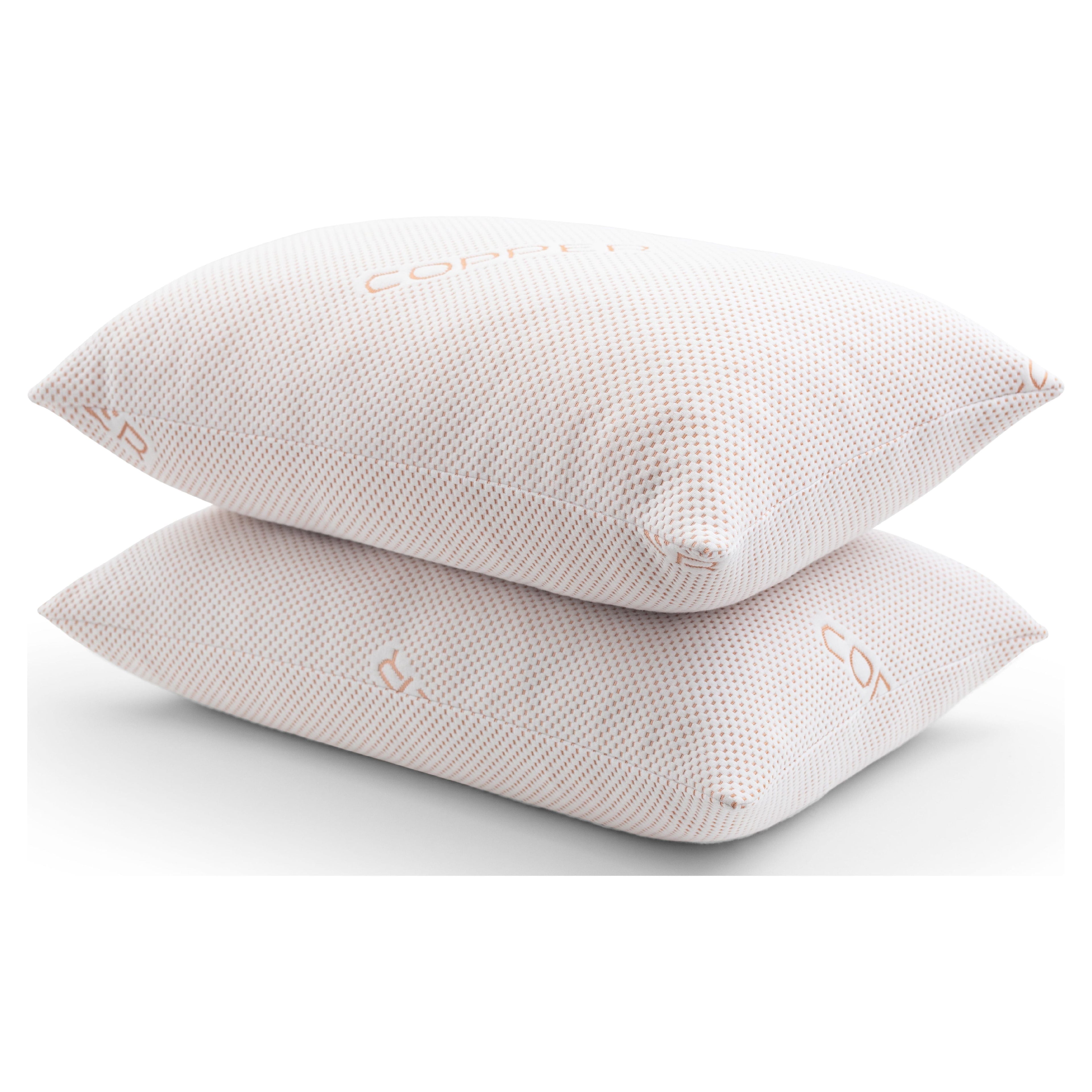 Decorative Plump Luxury Knit Bed Pillow 2 Pack, Standard/Queen, Polyester - Hotel Quality Plush Sleeping Pillows Detail