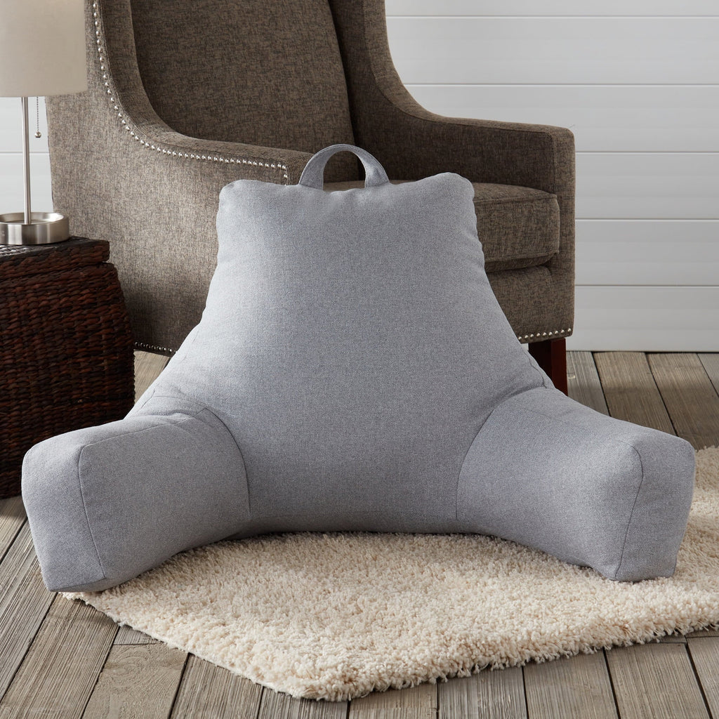 Fluffy Shredded Jumbo Cement Gray Polyester Bed Rest Pillow - Ergonomic Memory Foam Pillow for Neck Pain Support Detail