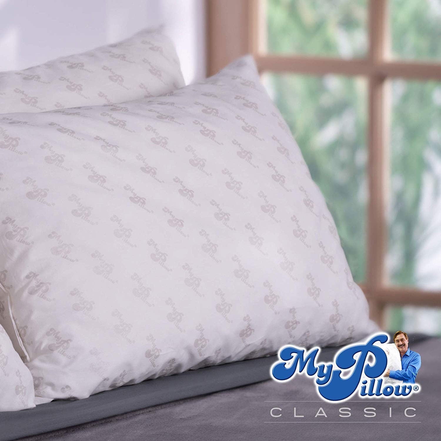 Fluffy Shredded Foam King Sized Bed Deep Sleep Pillow, Green Firm Fill - Hotel Quality Plush Sleeping Pillows Detail