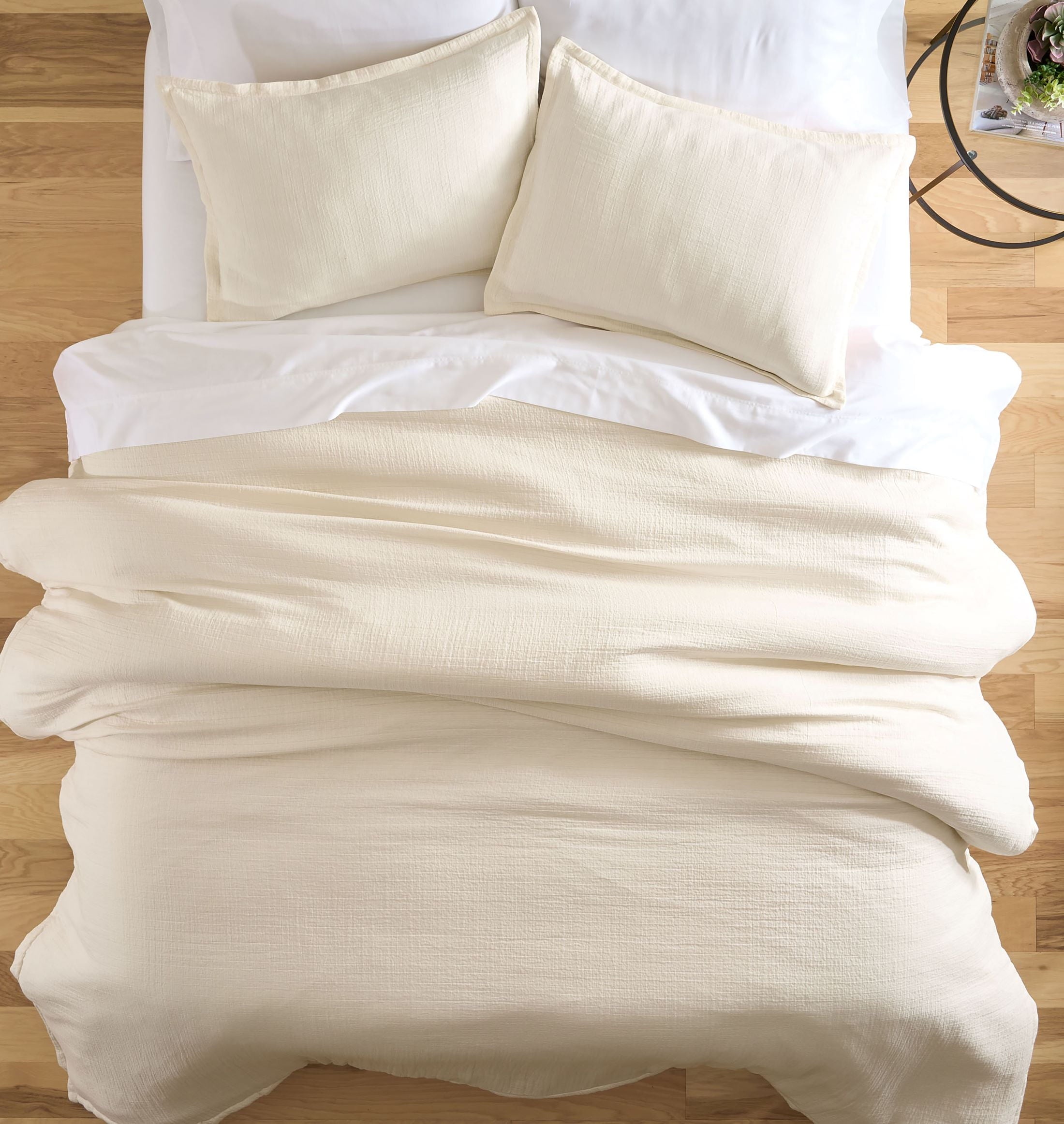 Hypoallergenic Cloud 3-Piece Cream Gauze Comforter Set, Adult Full/Queen - Hypoallergenic Ultra-Fluffy Quilt for Winter Detail