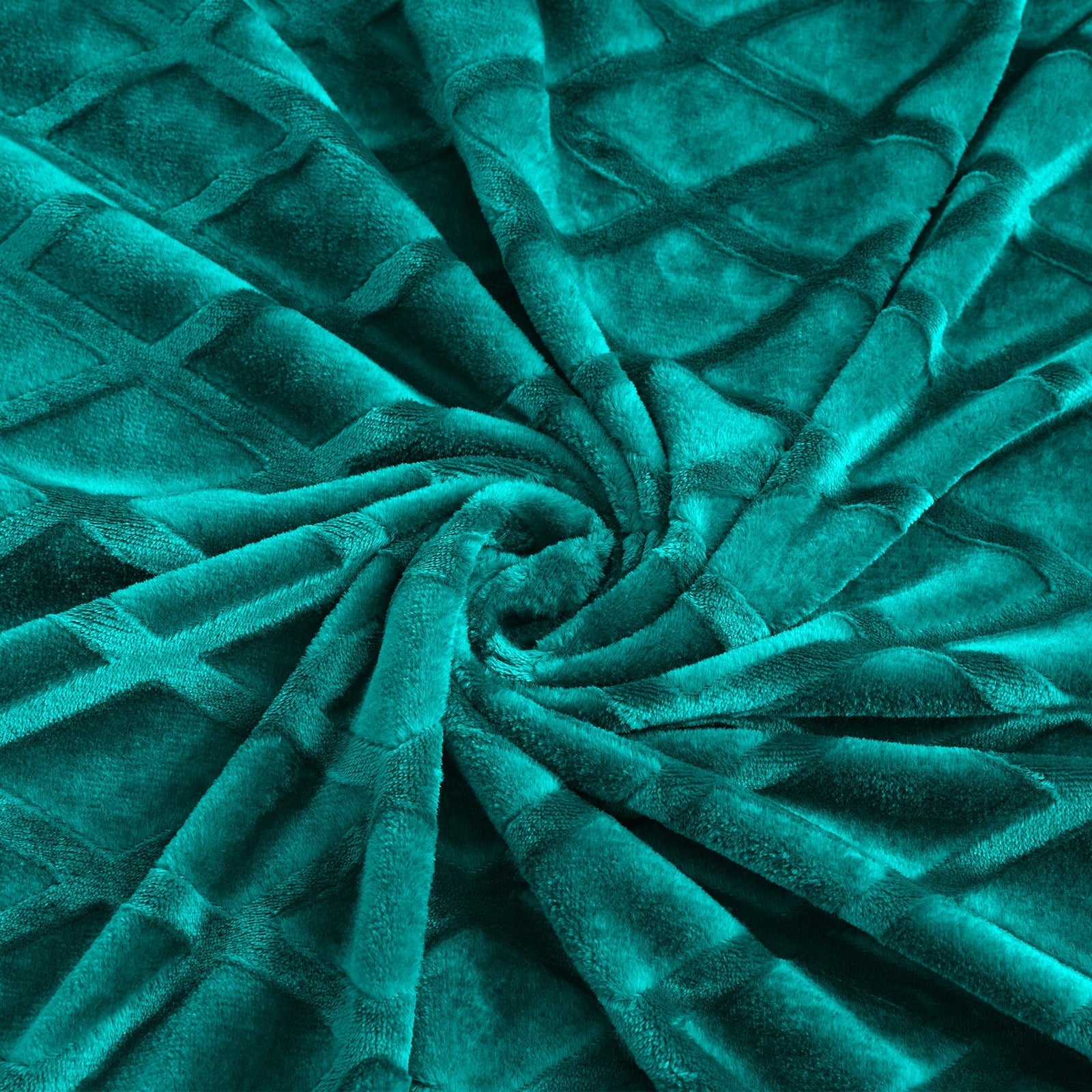 Cozy Fleece Large Soft Throw Blanket for Couch, 50x70 Inches Diamond Geometry Pattern Velvet Fleece Blanket, Cozy, Warm and Light... - Super Soft Reversible Sherpa Flannel Blanket Detail