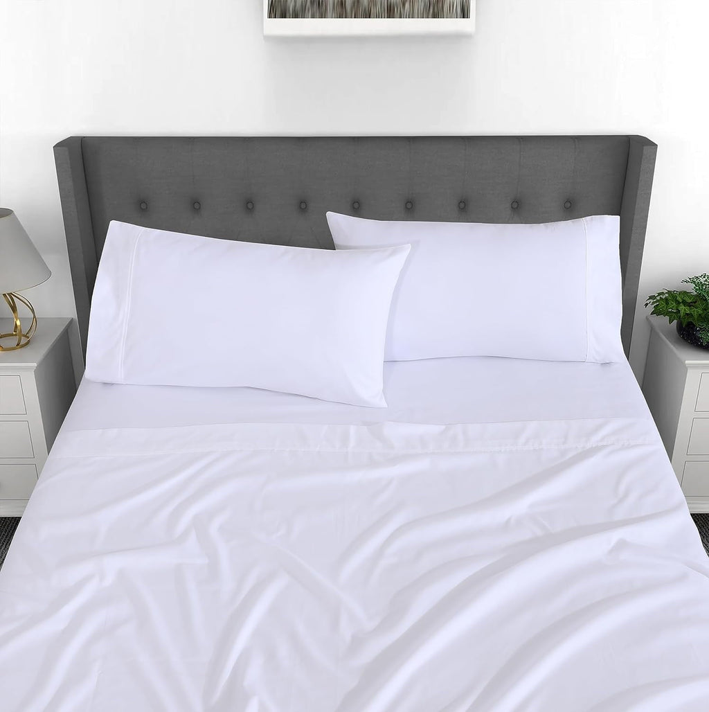 Wrinkle-Resistant Set - Luxurious Silky Soft Microfiber Bedding - Cozy & Comfy - 15 inch Deep Pocket (Fits up to 17") Hotel Bed - 4 Pcs... - Luxury Bed Sheet Set with Deep Pockets Detail