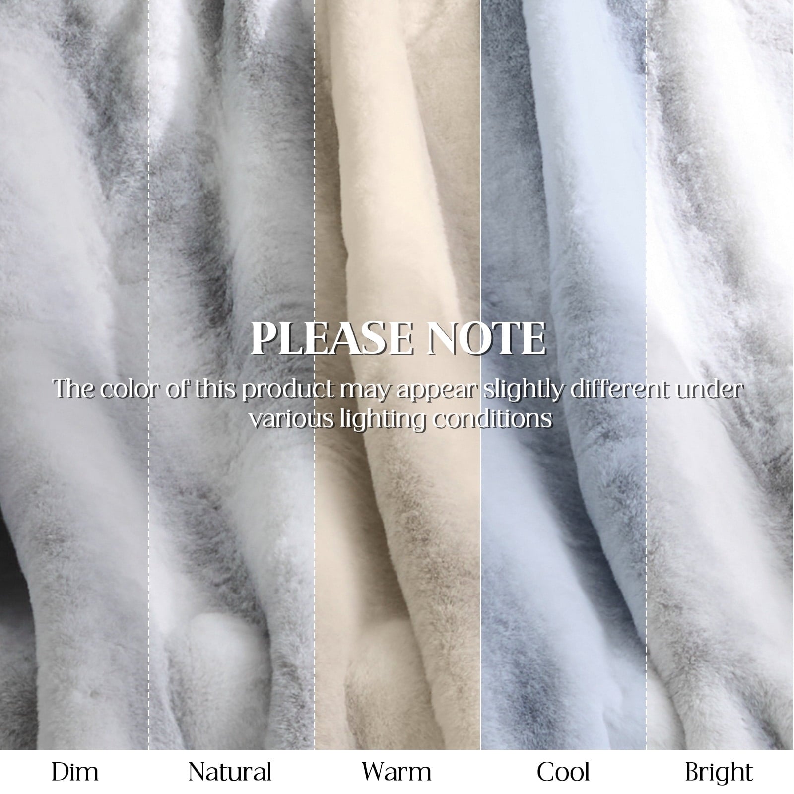 Super Soft Flannel Luxury Faux Fur Throw Blanket for Bed Super Thick Warm Fuzzy Blankets for Bedroom Living Room, 60" x 80", White - Cozy Fleece Throw Blanket for Couch & Bed Detail