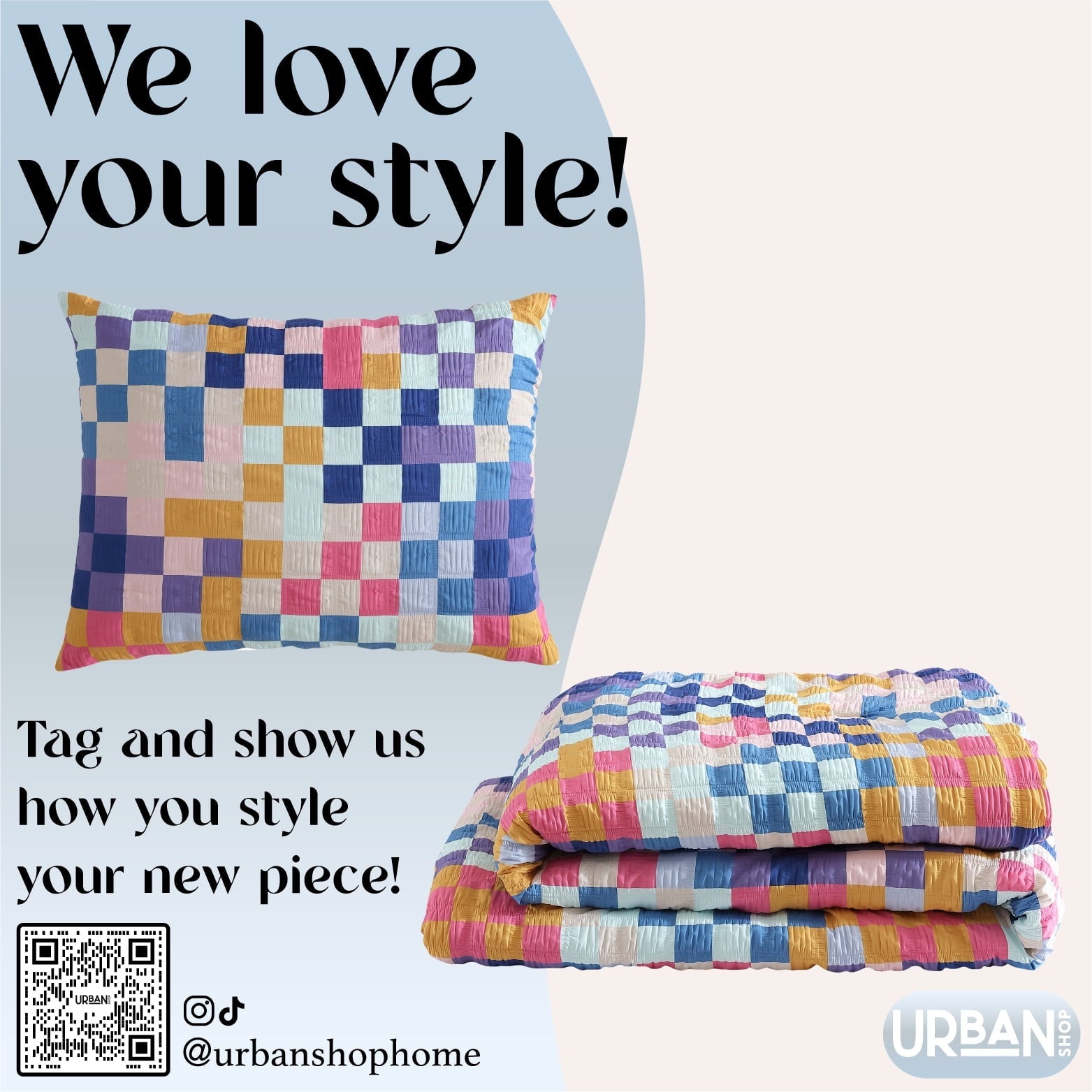 All-Season 2-Piece Textured Multi-Check Comforter Set, Twin/TwinXL - Hypoallergenic Ultra-Fluffy Quilt for Winter Detail