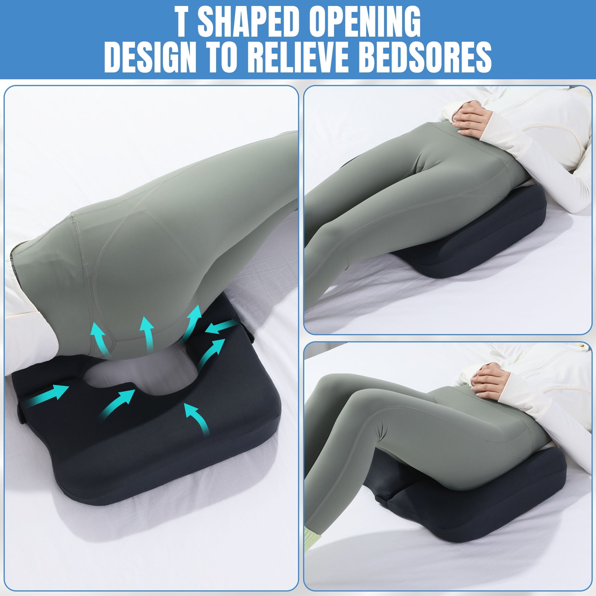 Ergonomic Memory Foam Memory Foam Bed Sore Cushions for Butt, Bedsore Pressure Relief Pillow for Sleeping and Sitting,Cushion for Bed Sores... - Ergonomic Memory Foam Pillow for Neck Pain Support Detail